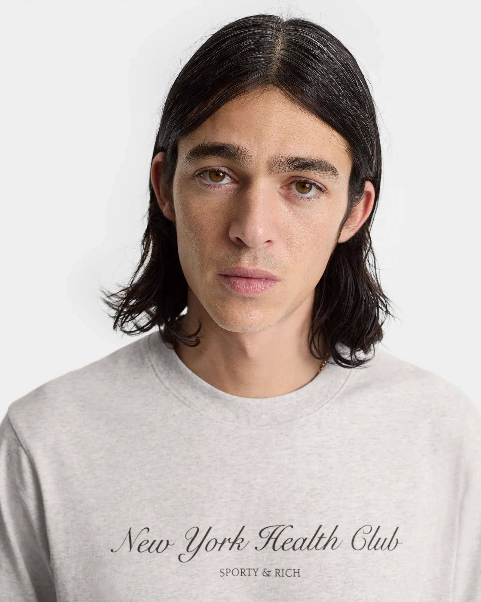 NY Health Club T-Shirt - Heather Gray/Navy sold by Sporty and Rich product image thumbnail 4