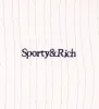 Serif Logo Mini Cable Polo - White/Navy/Ruby sold by Sporty and Rich