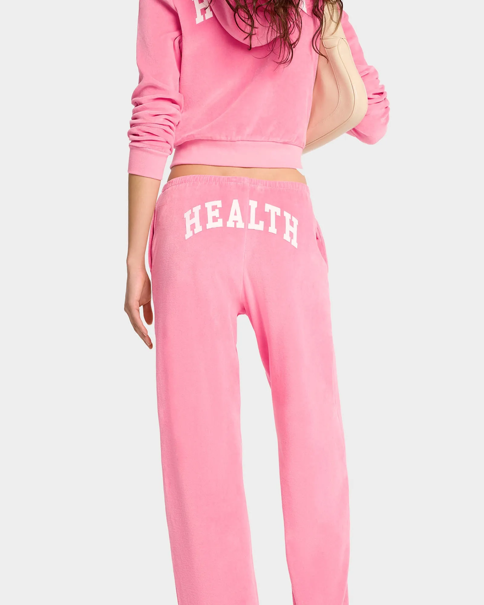 Health Ivy Velour Sweatpant - Cotton Candy/White sold by Sporty and Rich product image thumbnail 5