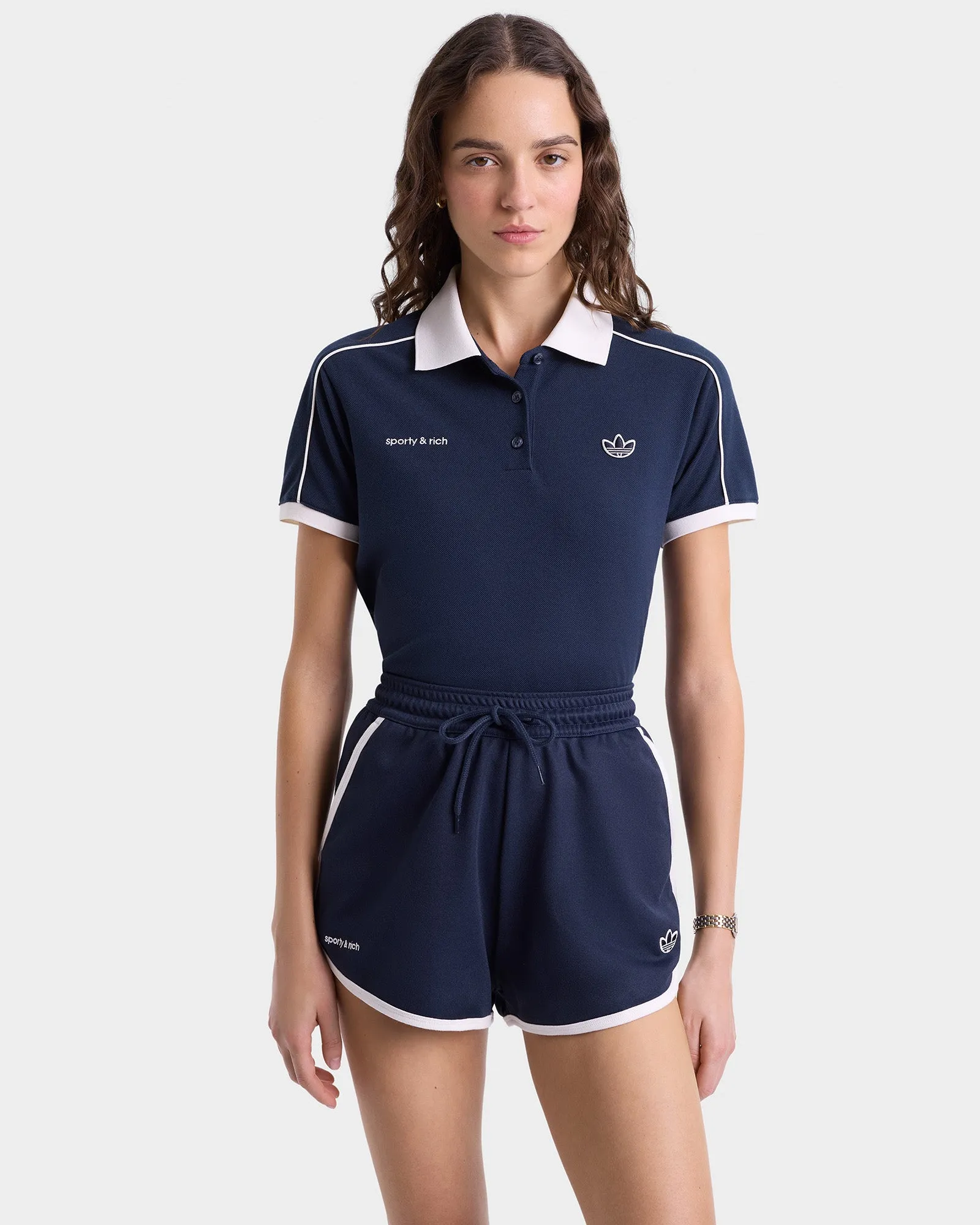 Adidas Track Short - Navy/White sold by Sporty and Rich product image thumbnail 3