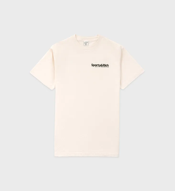 Health & Wellness Club T-Shirt - Cream sold by Sporty and Rich