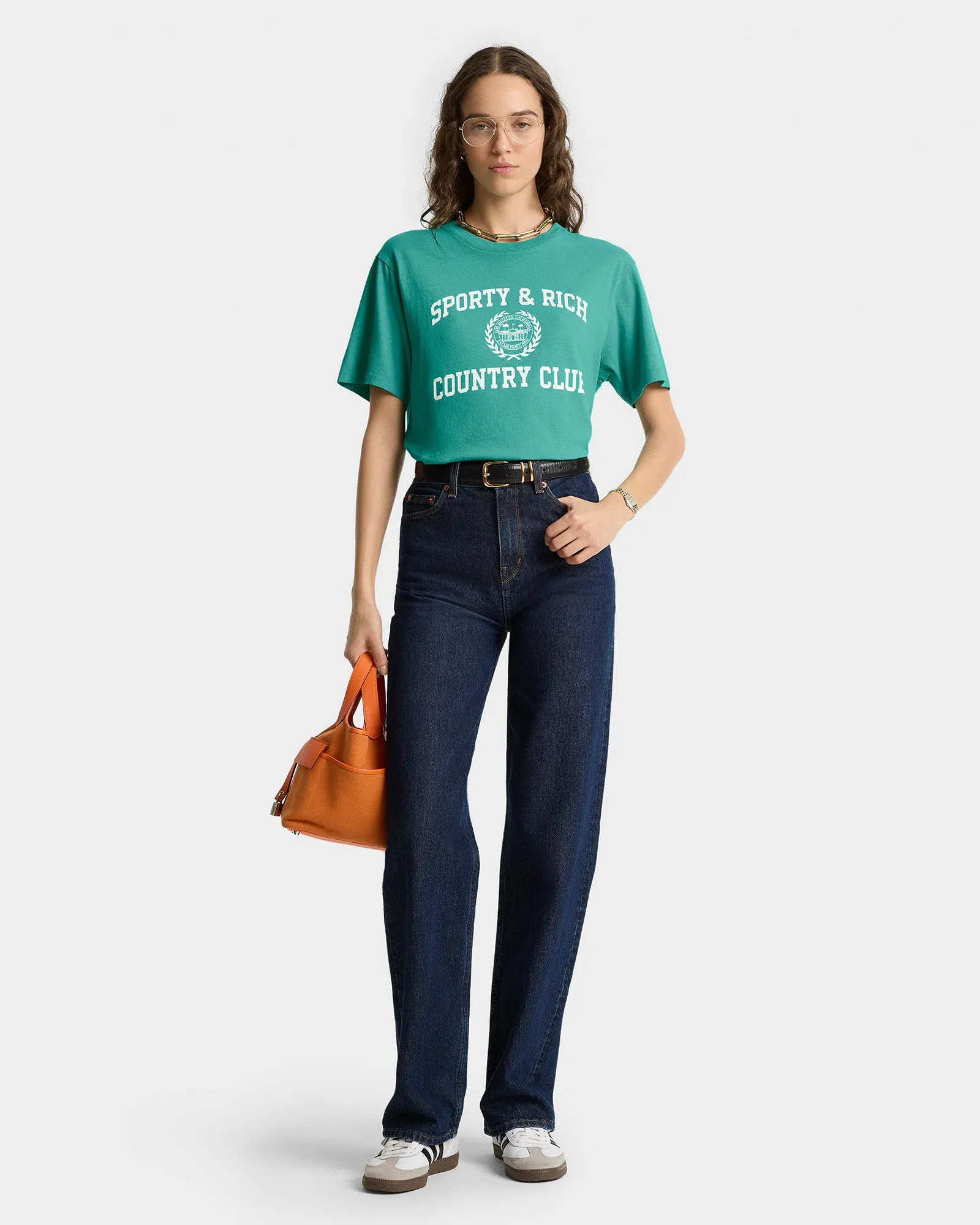 Varsity Crest Soft T-Shirt - Spring Green/White sold by Sporty and Rich product image thumbnail 4