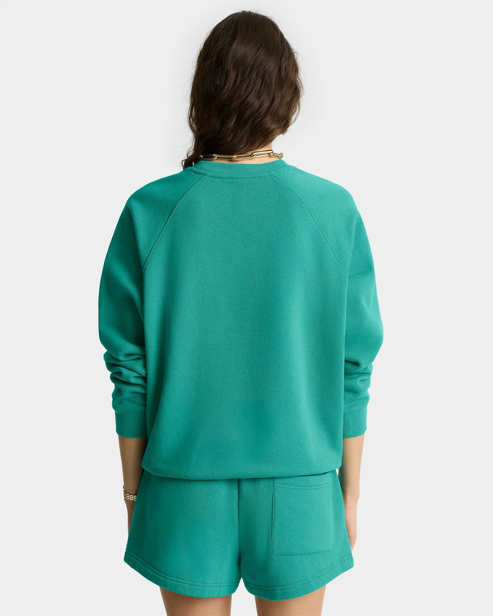 Varsity Crest Soft Crewneck - Spring Green/White sold by Sporty and Rich product image thumbnail 5