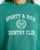 Varsity Crest Soft Crewneck - Spring Green/White sold by Sporty and Rich