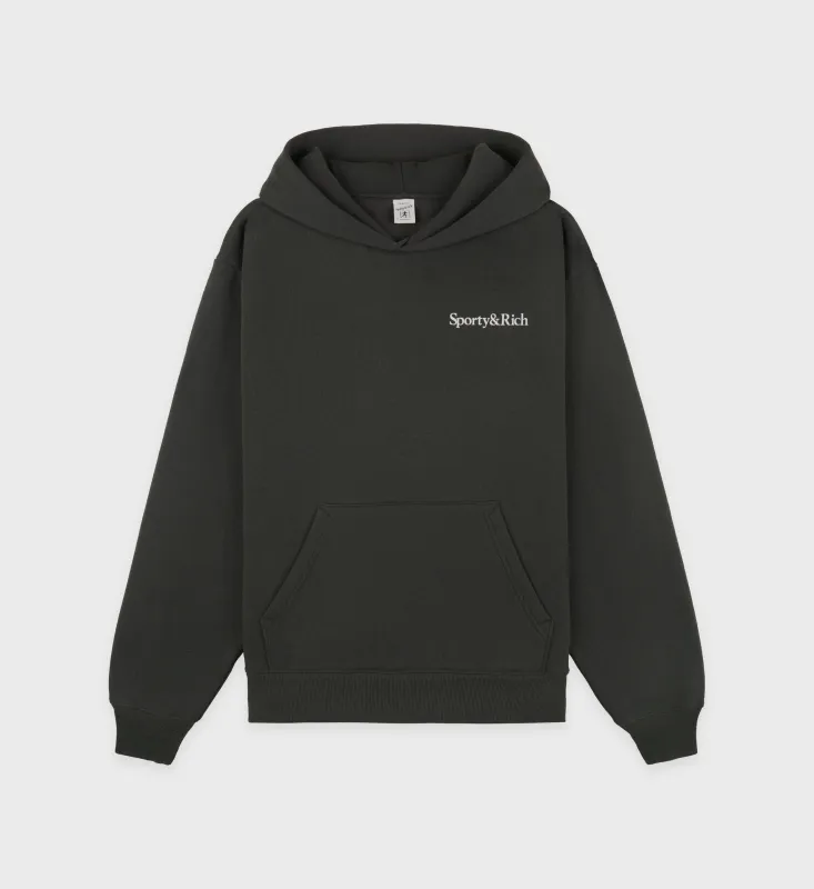 Health Is Wealth Soft Hoodie - Faded Black/White sold by Sporty and Rich