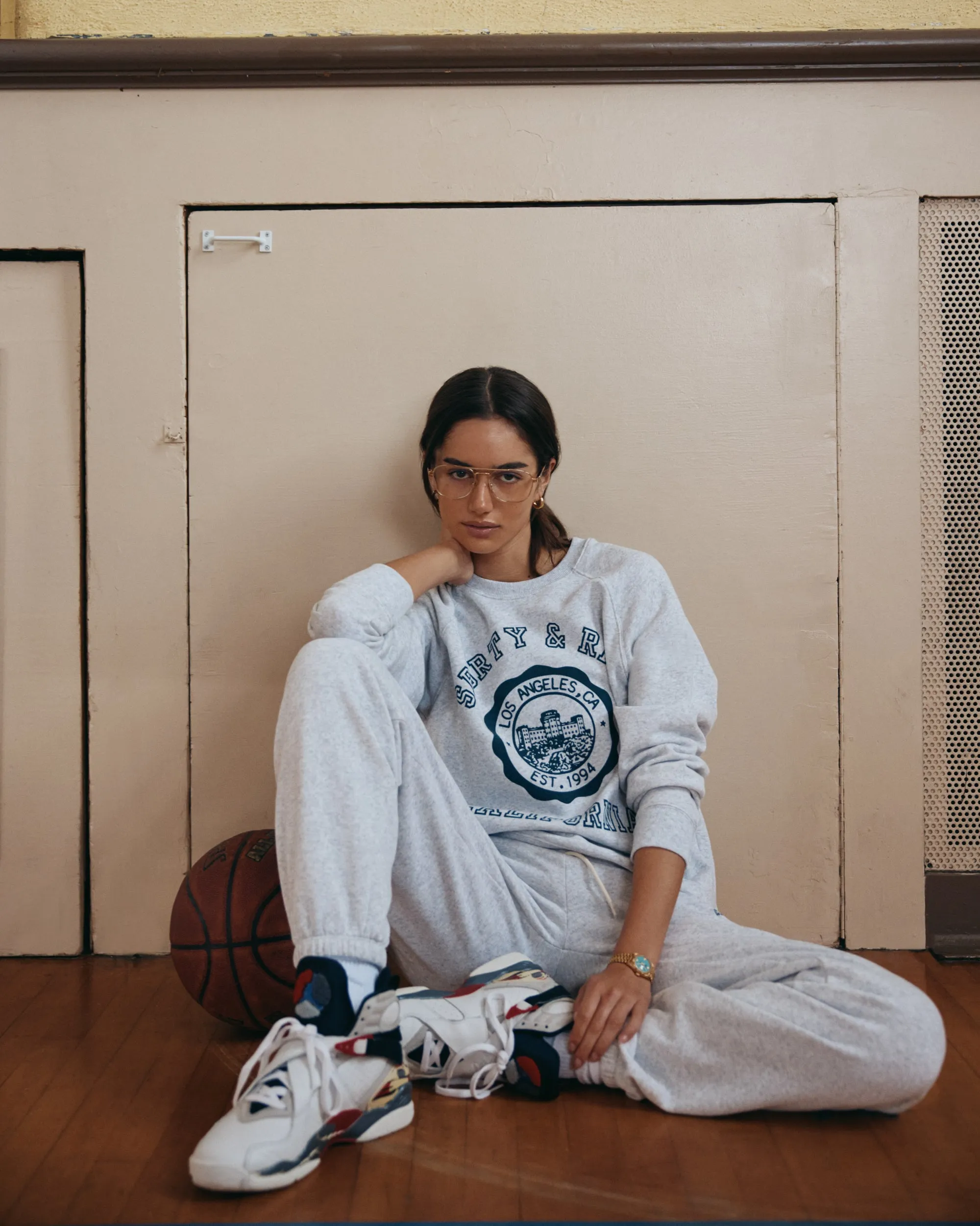 California Emblem Soft Sweatpant - Heather Gray/Navy sold by Sporty and Rich product image thumbnail 3