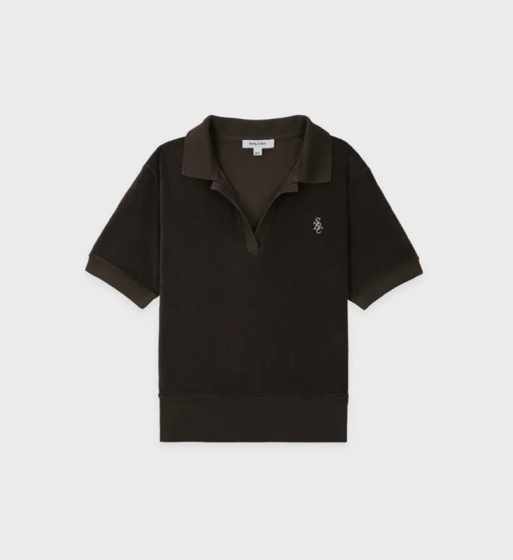 SRC Terry Polo - Chocolate sold by Sporty and Rich