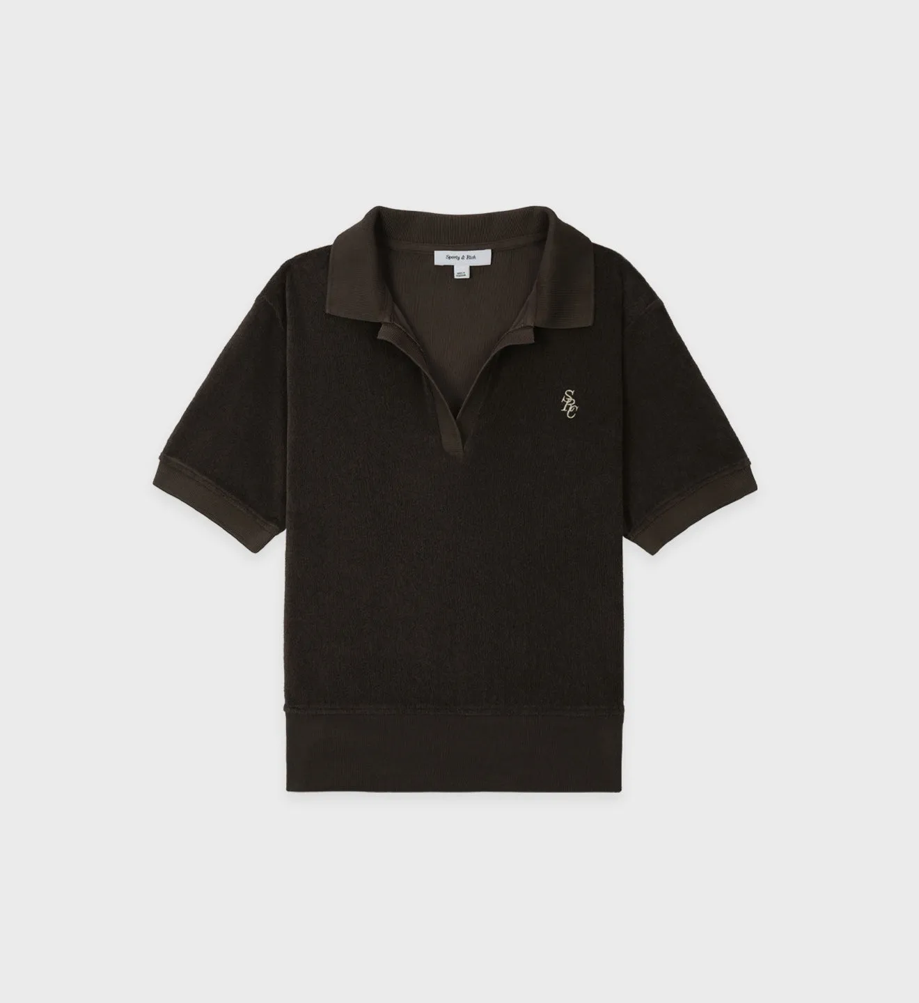 SRC Terry Polo - Chocolate sold by Sporty and Rich