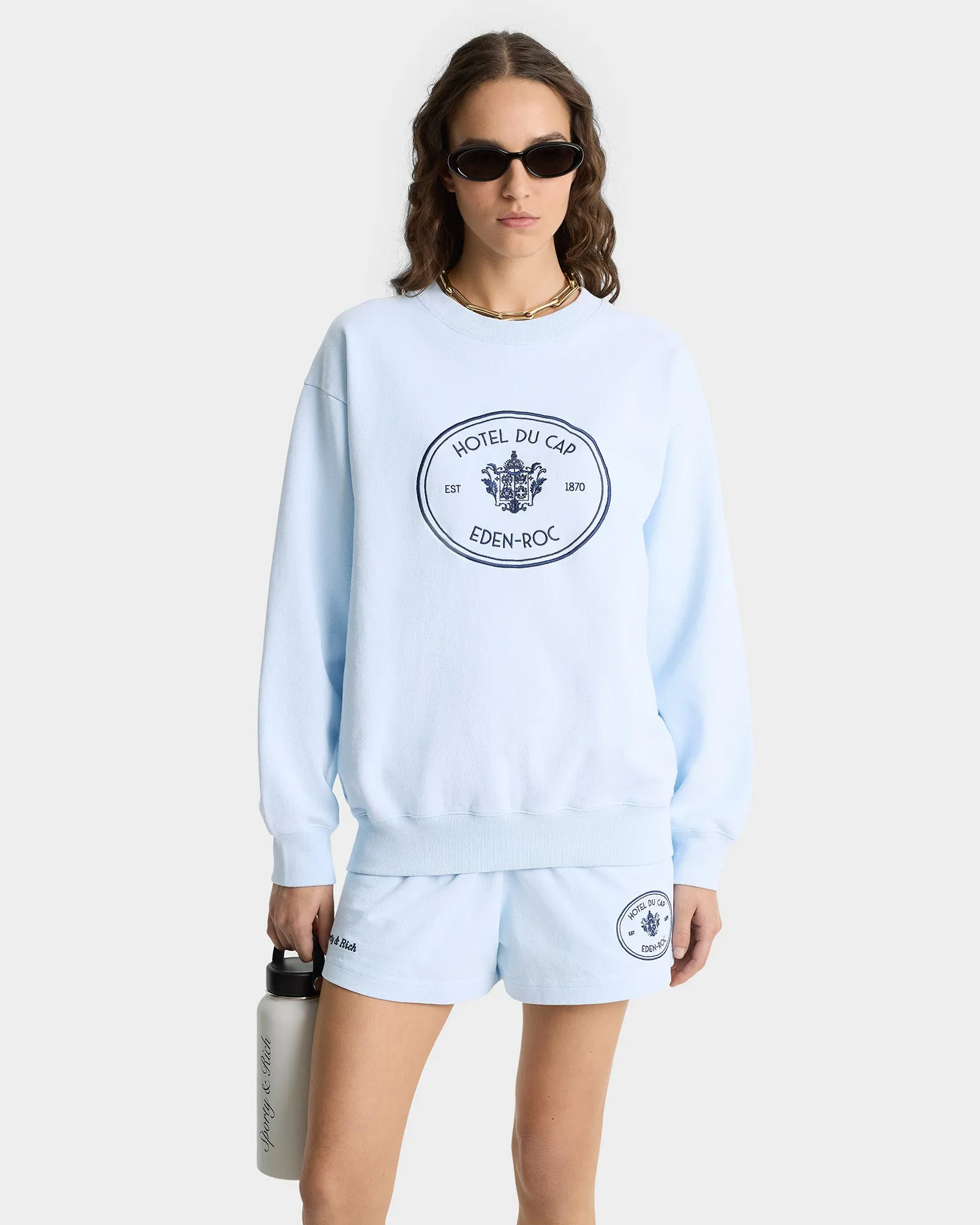Eden Crest Crewneck - Ciel/Navy sold by Sporty and Rich product image thumbnail 3