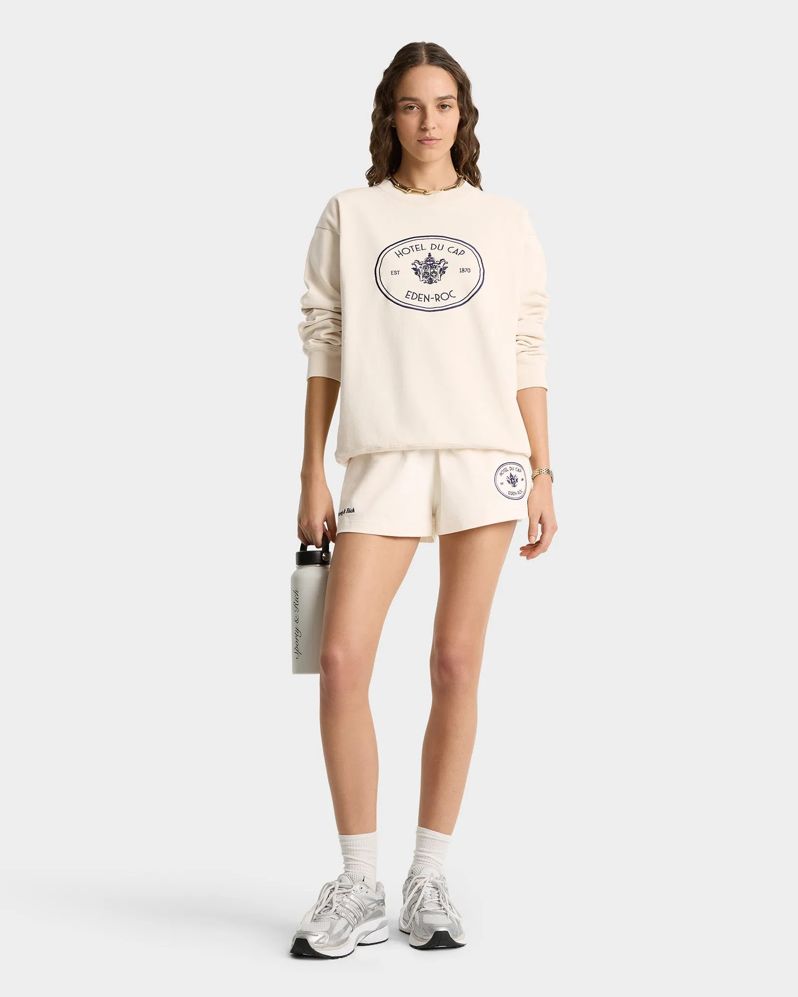 Eden Crest Crewneck - Cream/Navy sold by Sporty and Rich product image thumbnail 2
