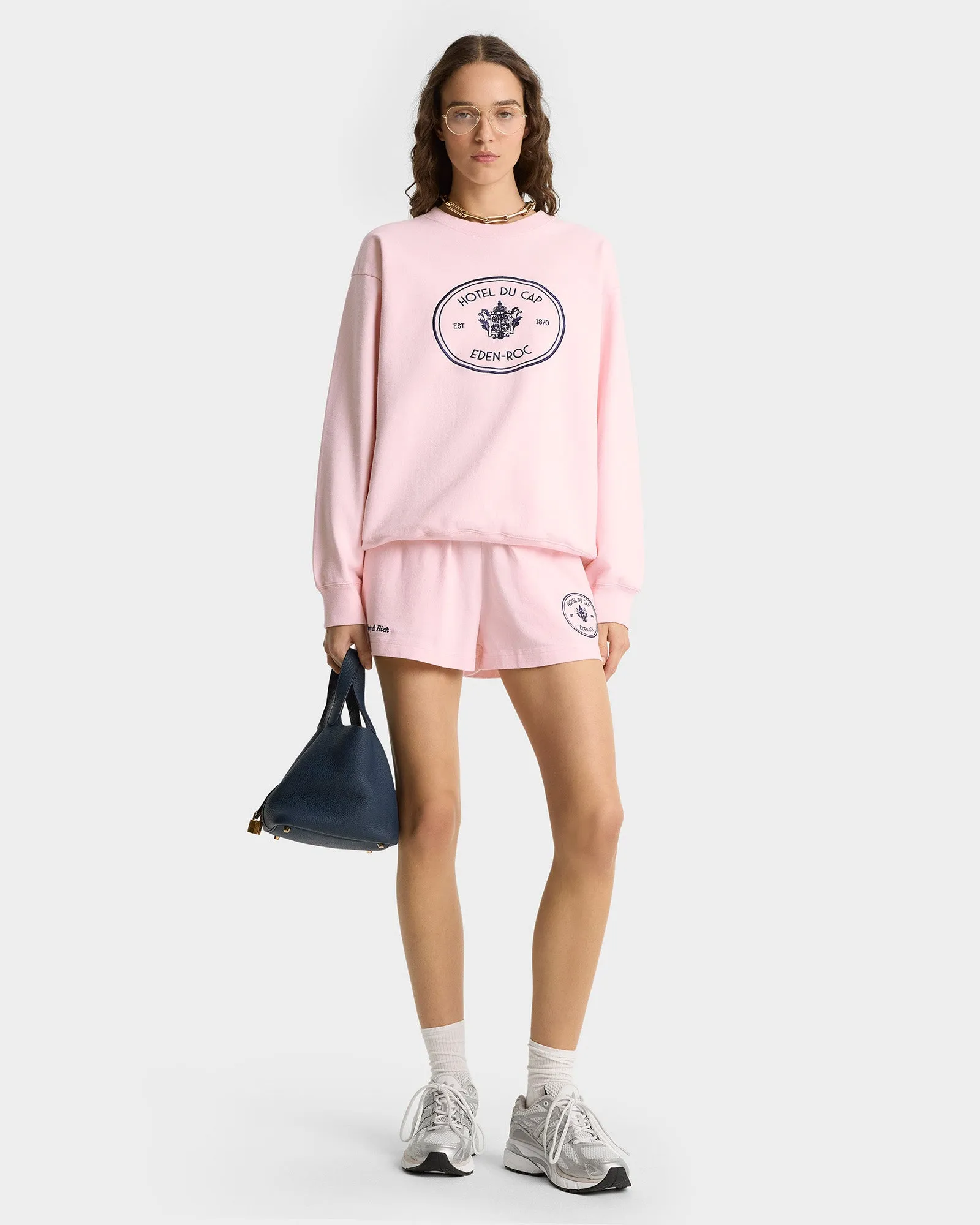 Eden Crest Crewneck - Pink Dolphin/Navy sold by Sporty and Rich product image thumbnail 2