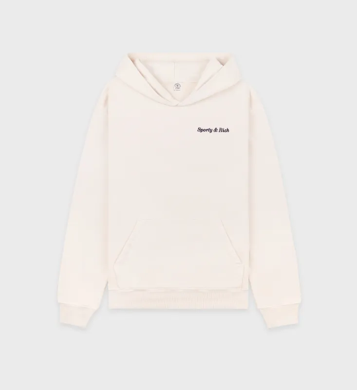 Eden Crest Hoodie - Cream/Navy sold by Sporty and Rich