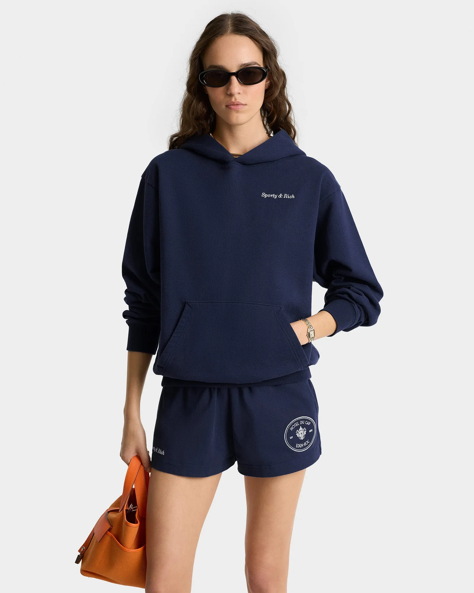Eden Crest Hoodie - Navy/White sold by Sporty and Rich product image thumbnail 4