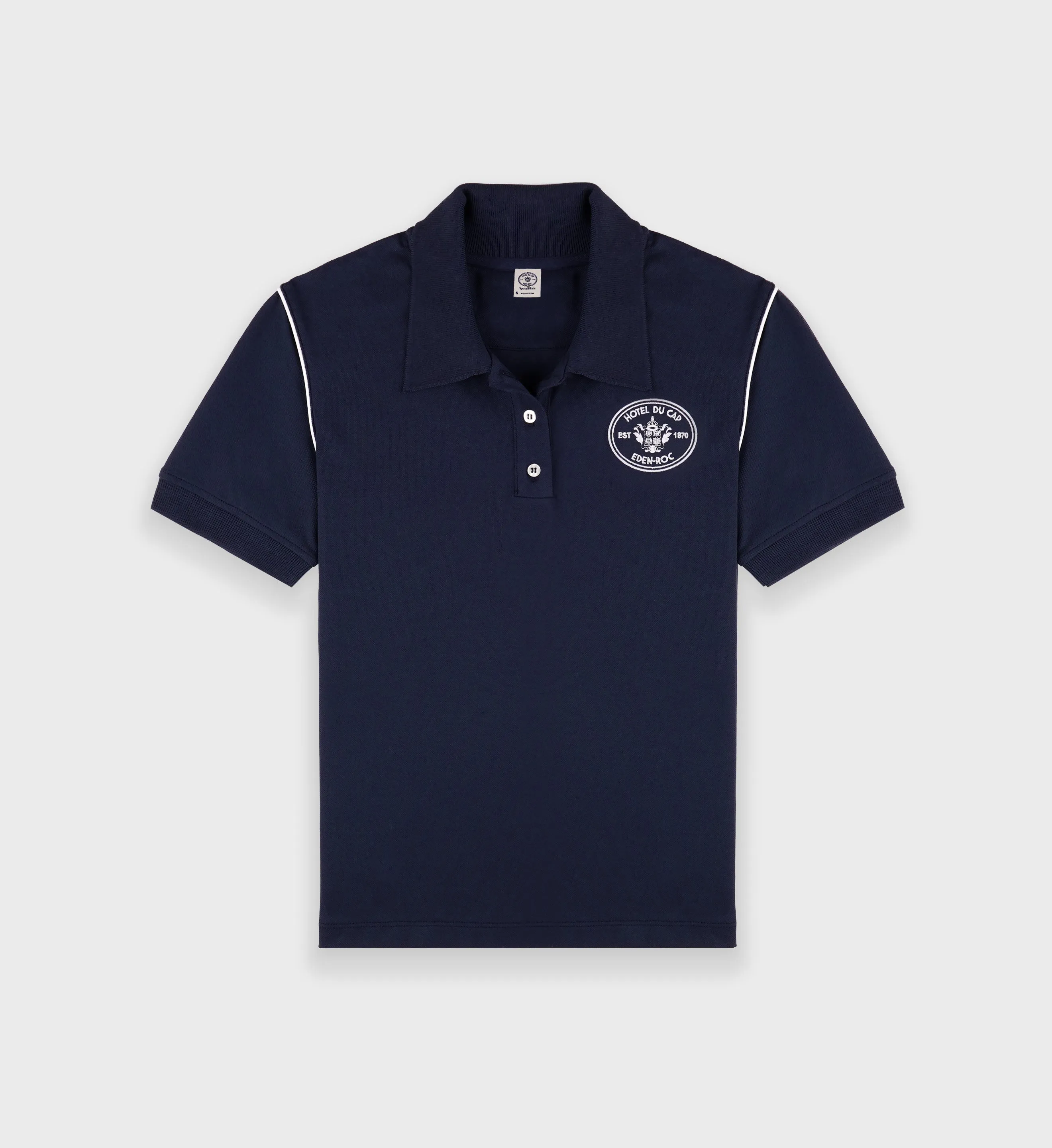 Eden Crest Embroidered Pique Polo - Navy/White sold by Sporty and Rich