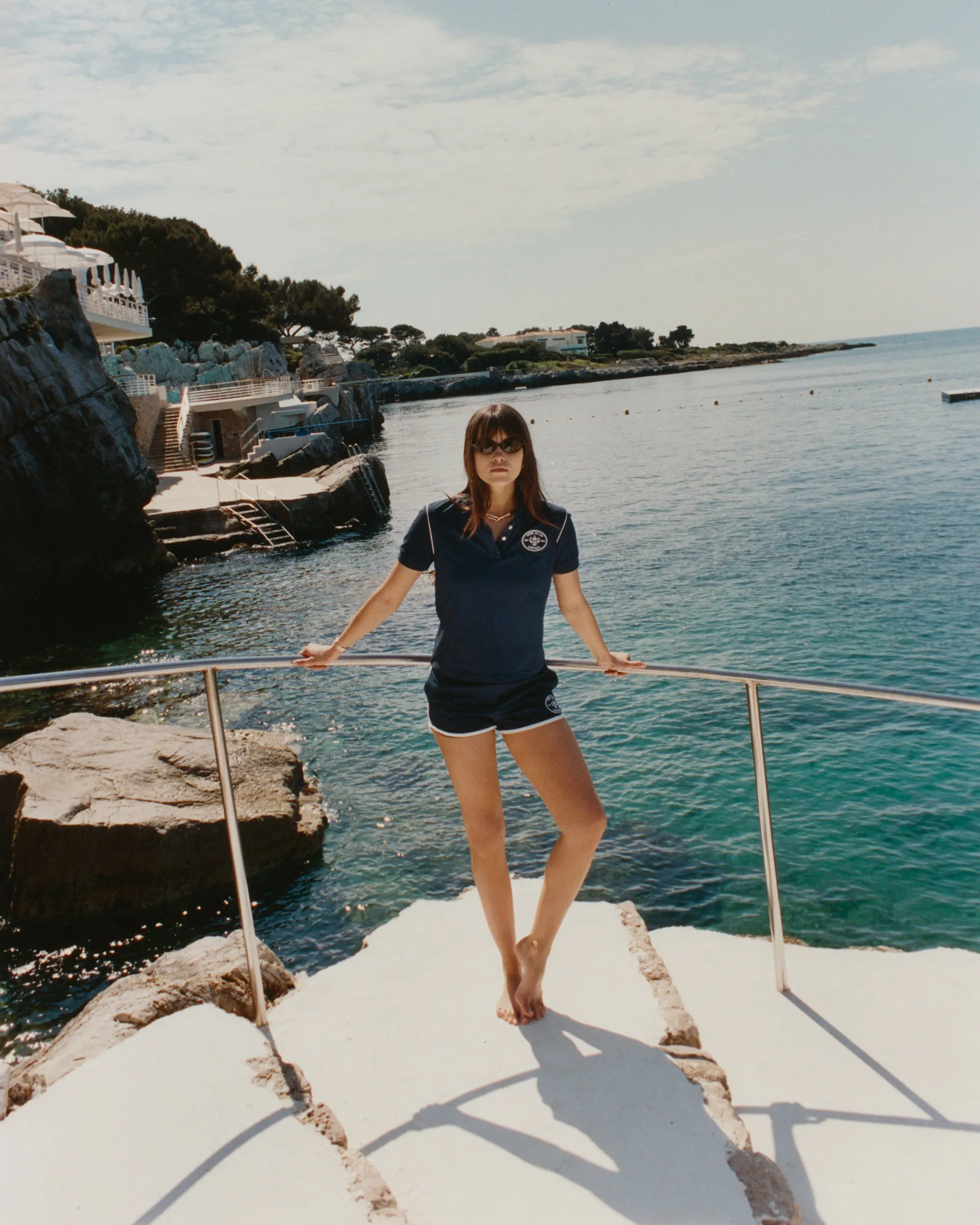 Eden Crest Embroidered Pique Polo - Navy/White sold by Sporty and Rich product image thumbnail 2