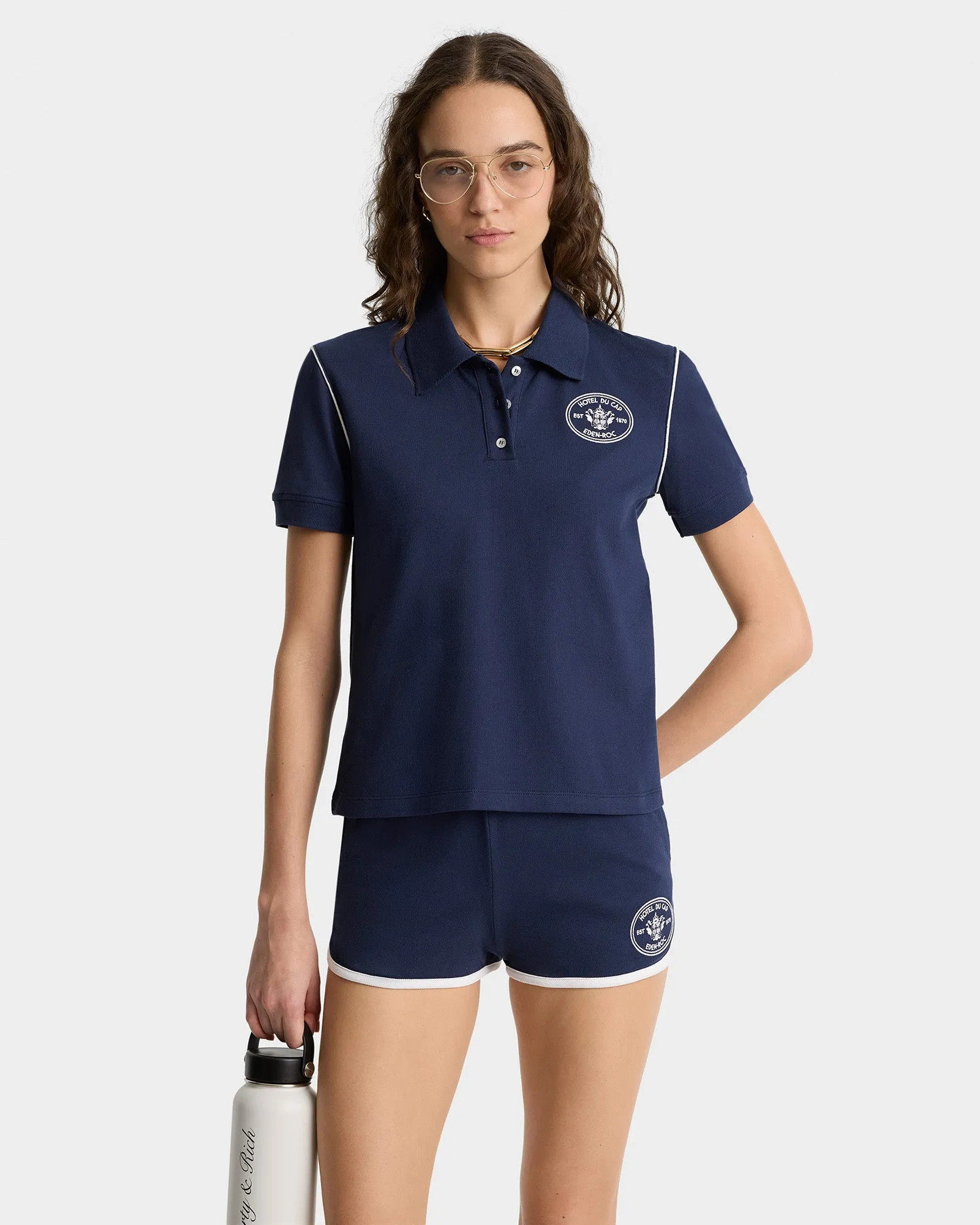 Eden Crest Embroidered Pique Polo - Navy/White sold by Sporty and Rich product image thumbnail 4
