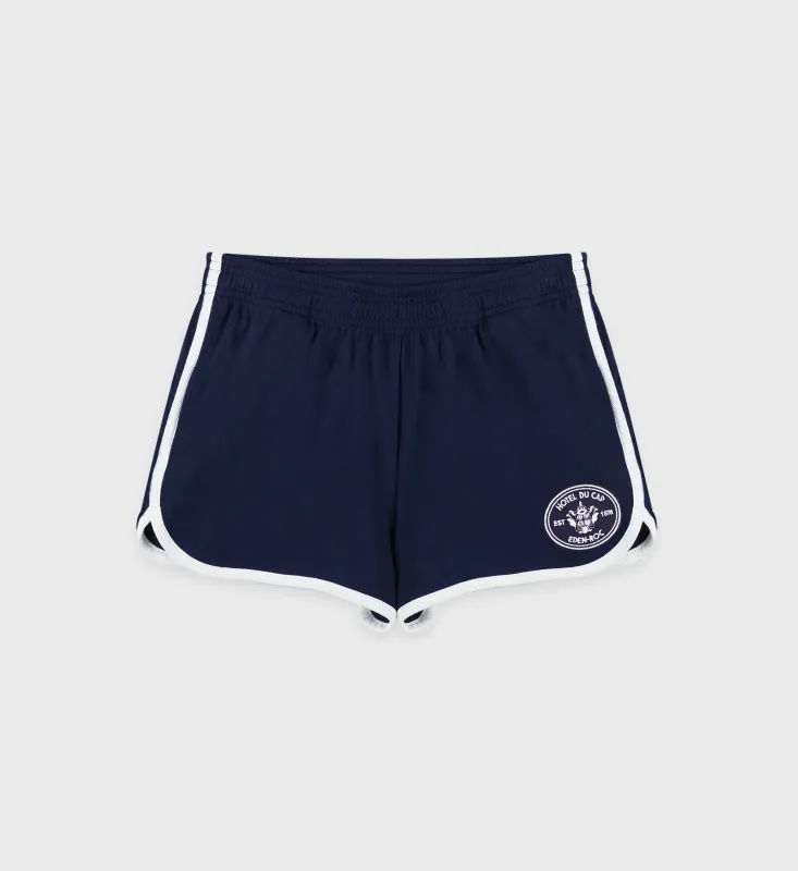 Eden Crest Embroidered Pique Short - Navy/White sold by Sporty and Rich