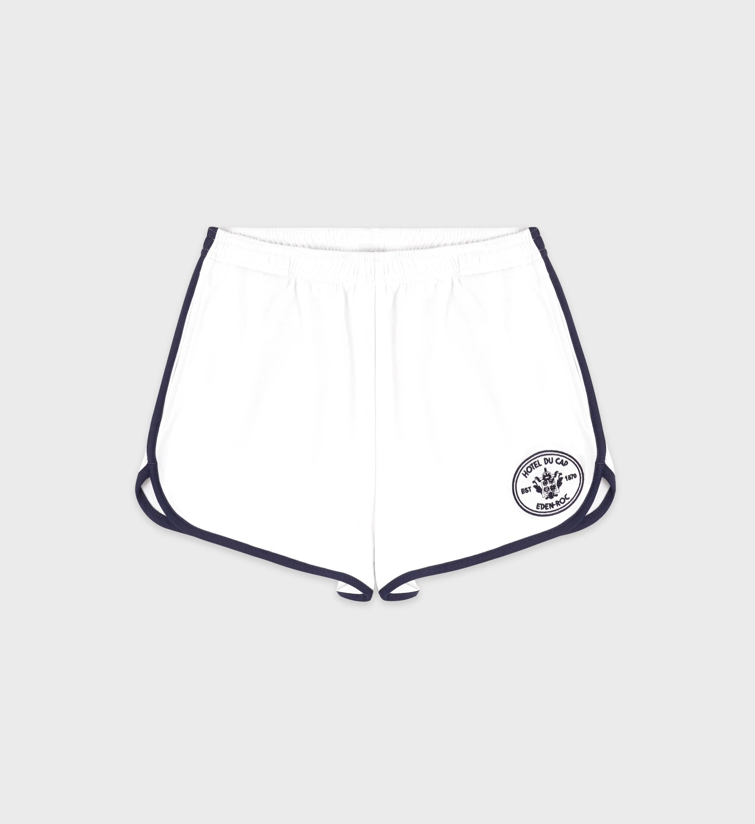 Eden Crest Embroidered Pique Short - White/Navy sold by Sporty and Rich