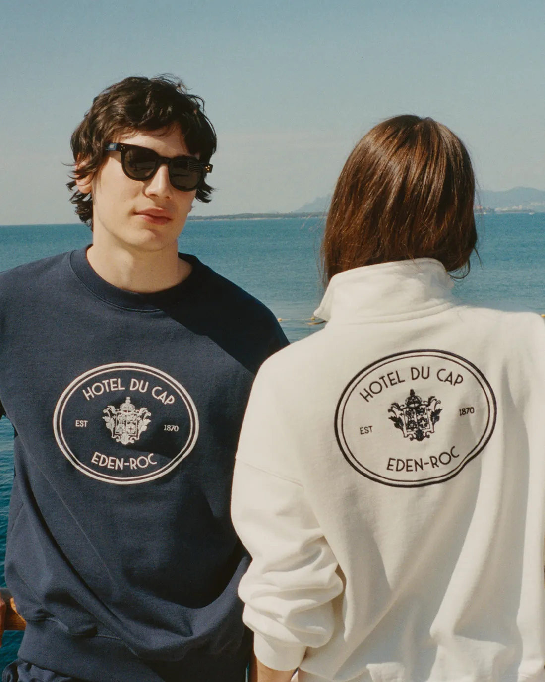 Eden Crest Quarter Zip - White/Navy sold by Sporty and Rich product image thumbnail 2