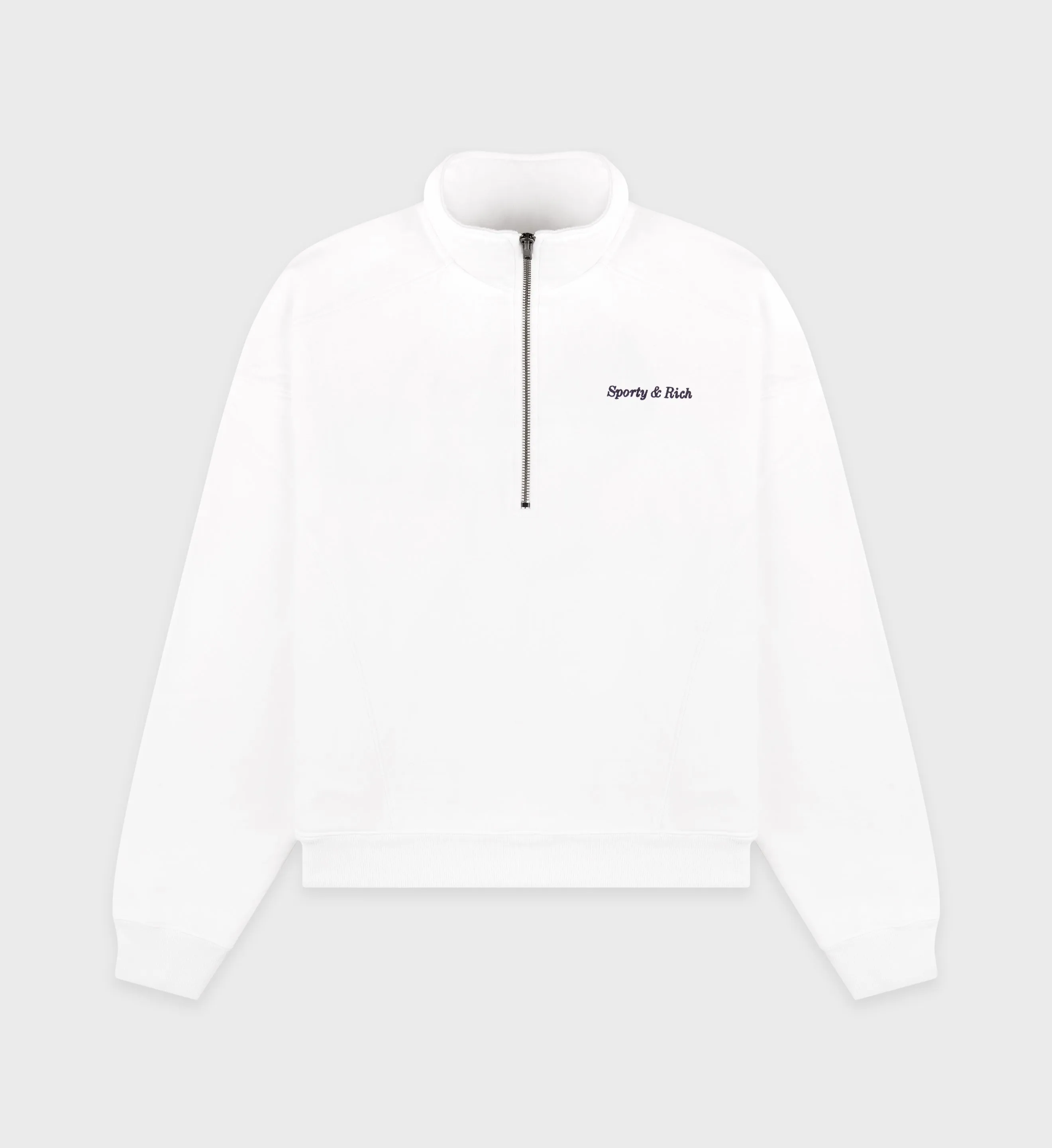 Eden Crest Quarter Zip - White/Navy sold by Sporty and Rich