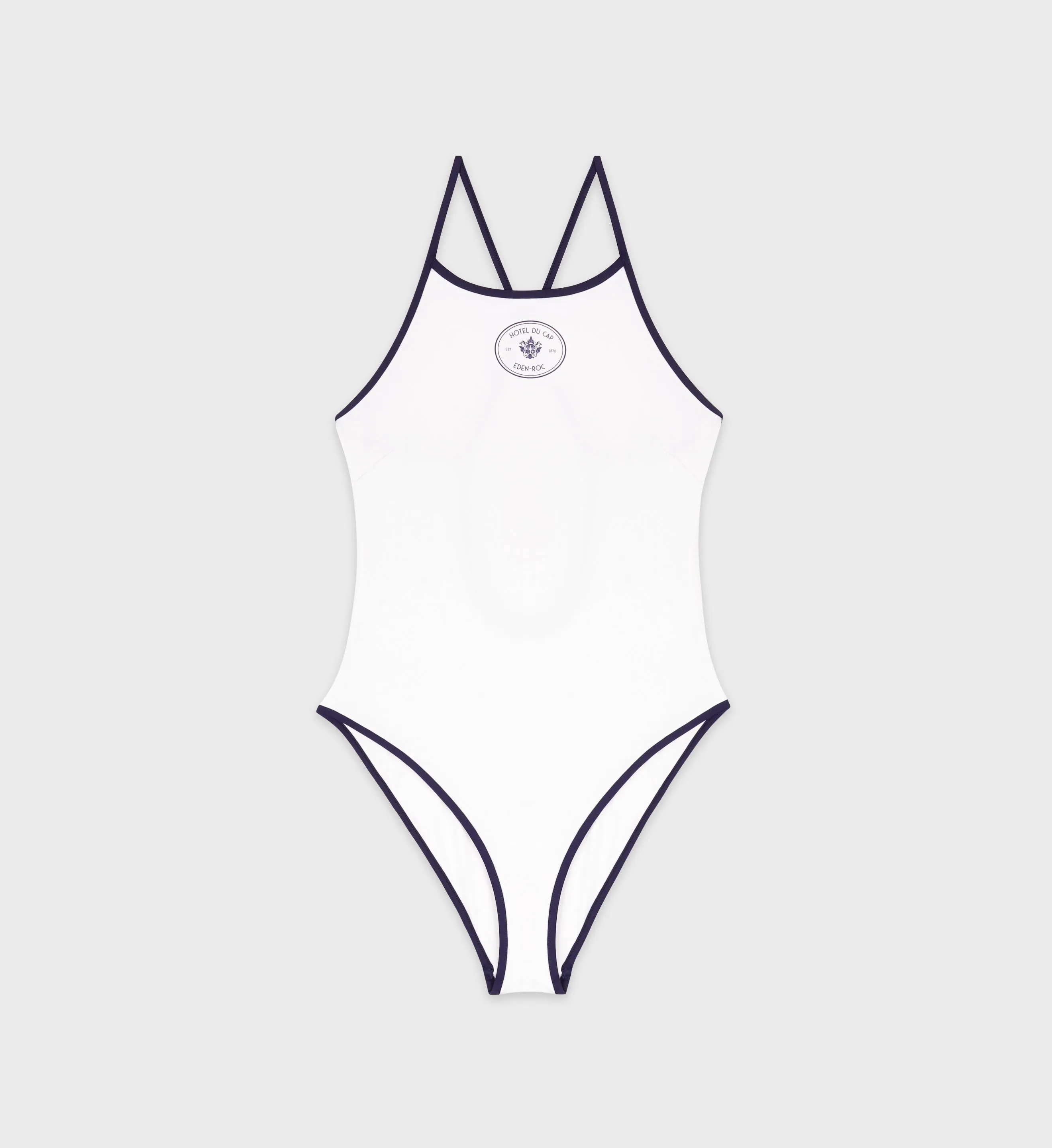 Eden Crest One Piece Swimsuit - White/Navy sold by Sporty and Rich