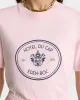 Eden Crest T-Shirt - Pink Dolphin/Navy sold by Sporty and Rich
