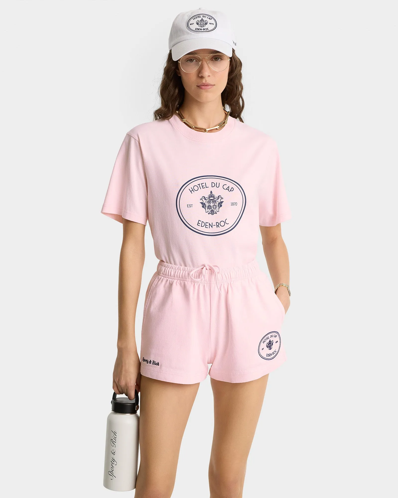 Eden Crest T-Shirt - Pink Dolphin/Navy sold by Sporty and Rich product image thumbnail 4