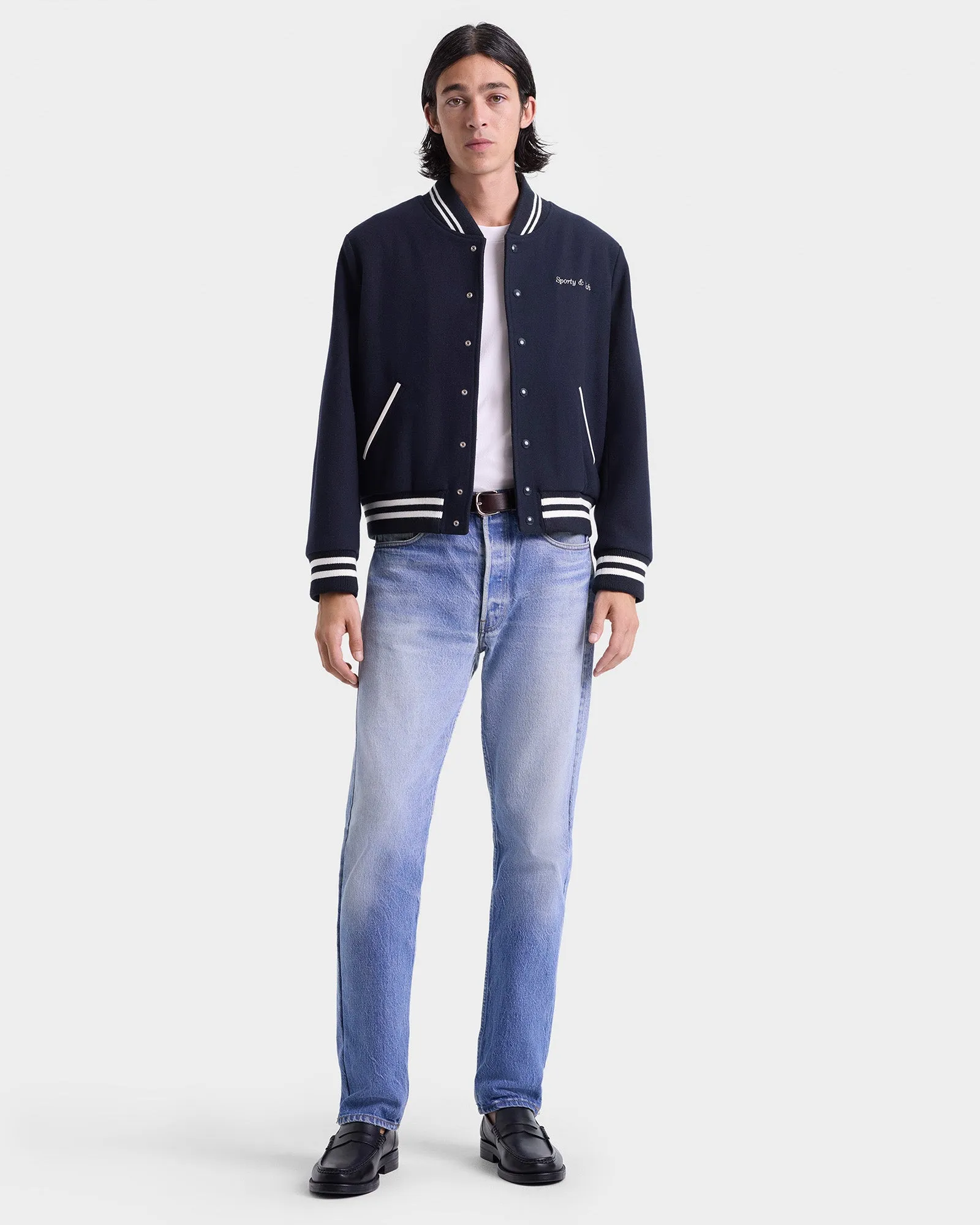 Eden Crest Varsity Jacket Men - Navy/White sold by Sporty and Rich product image thumbnail 2