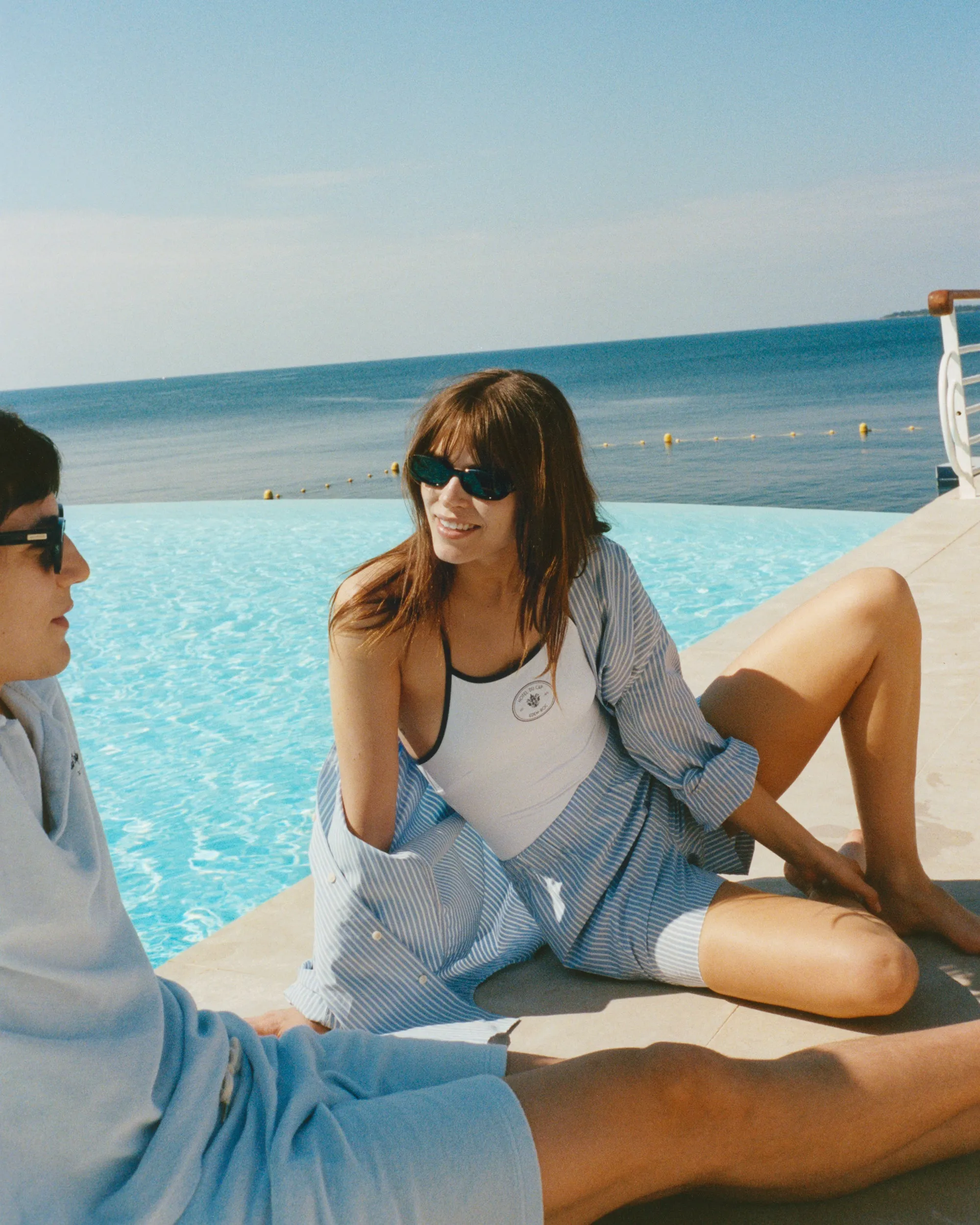 Eden Script Oversized Shirt - Blue/White Stripe sold by Sporty and Rich product image thumbnail 2