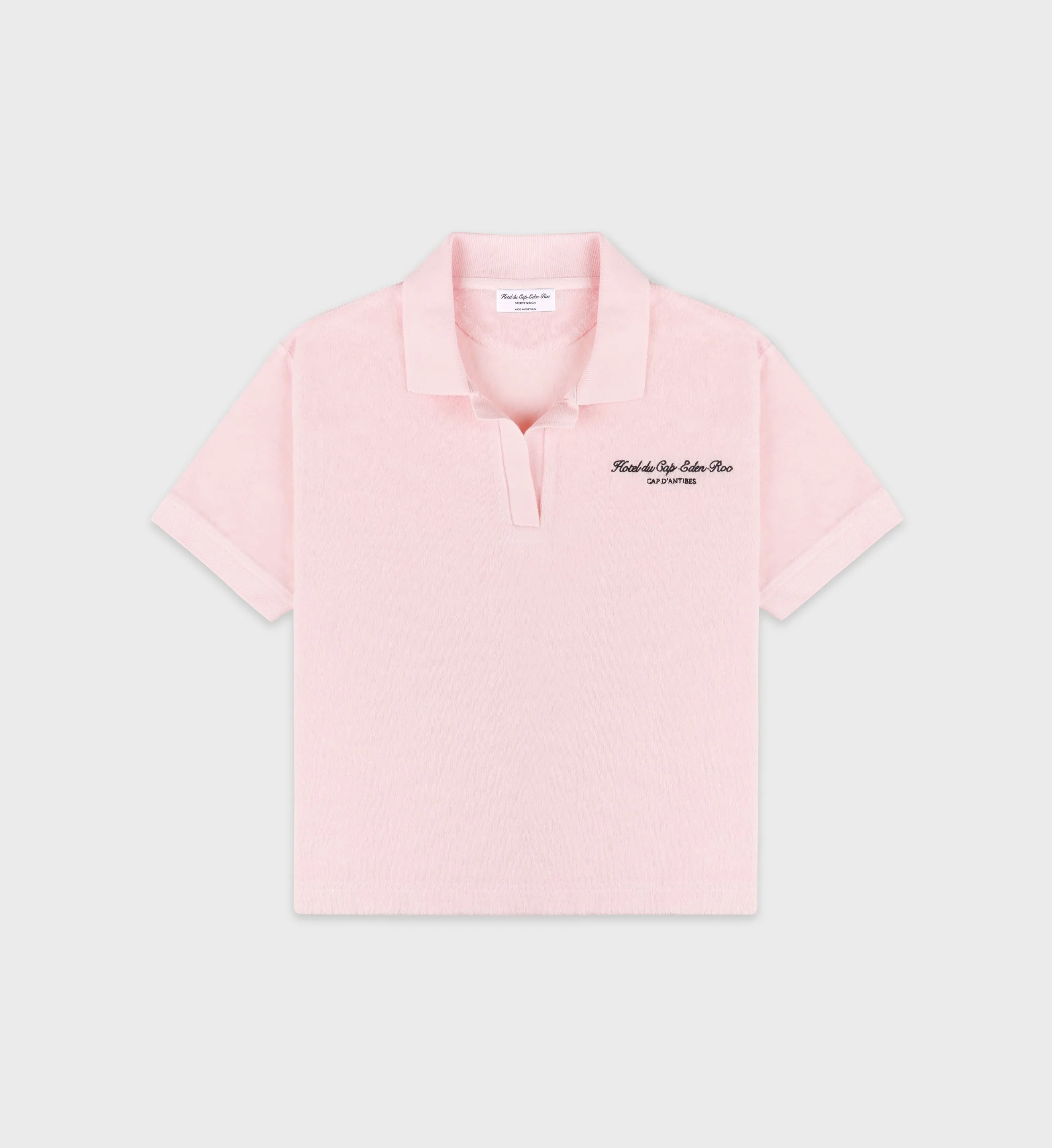 Eden Script Terry Polo Women - Pink Dolphin/Navy sold by Sporty and Rich