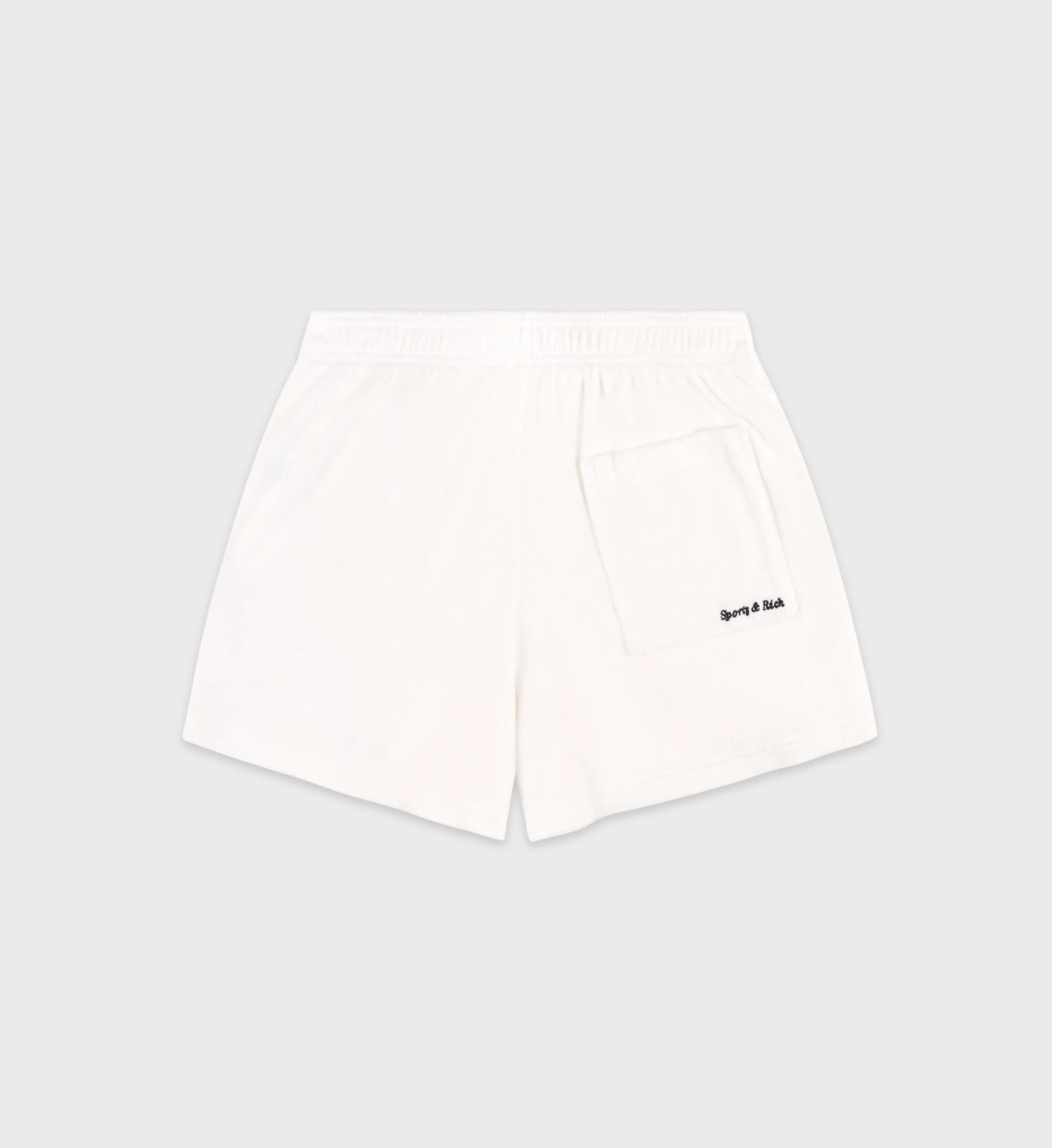 Eden Script Terry Short - White/Navy sold by Sporty and Rich product image thumbnail 5