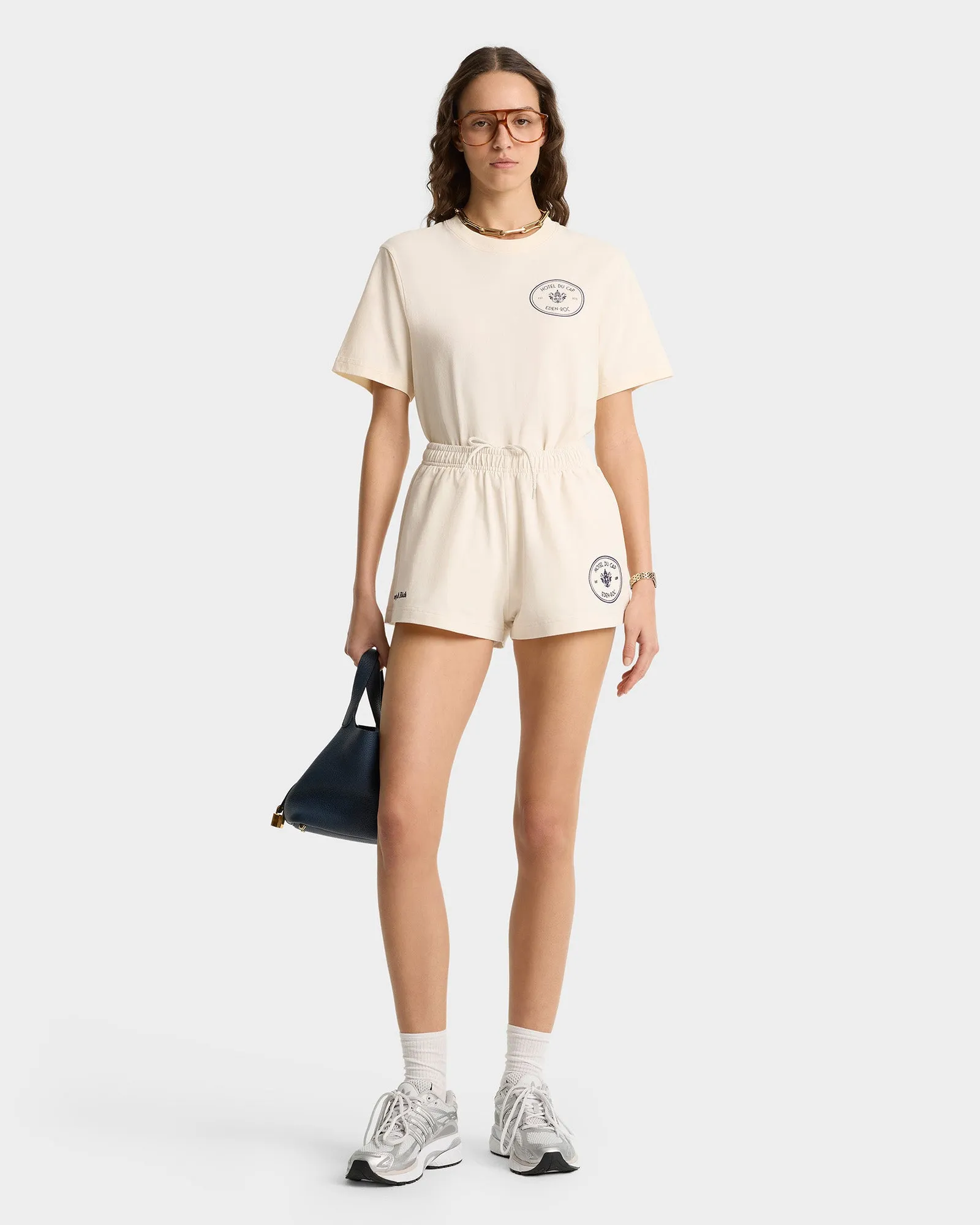 Kennedy Crest T-Shirt - Cream/Navy sold by Sporty and Rich product image thumbnail 2