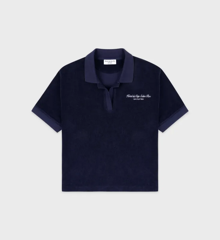 Eden Script Terry Polo Women - Navy/White sold by Sporty and Rich