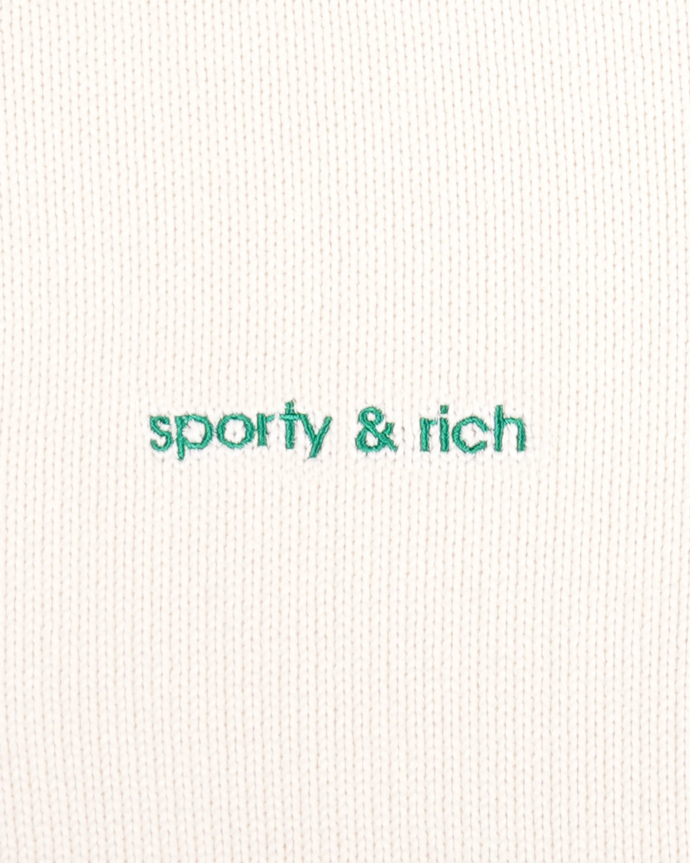 Adidas V-Neck Sweater - Off White/Court Green sold by Sporty and Rich product image thumbnail 5
