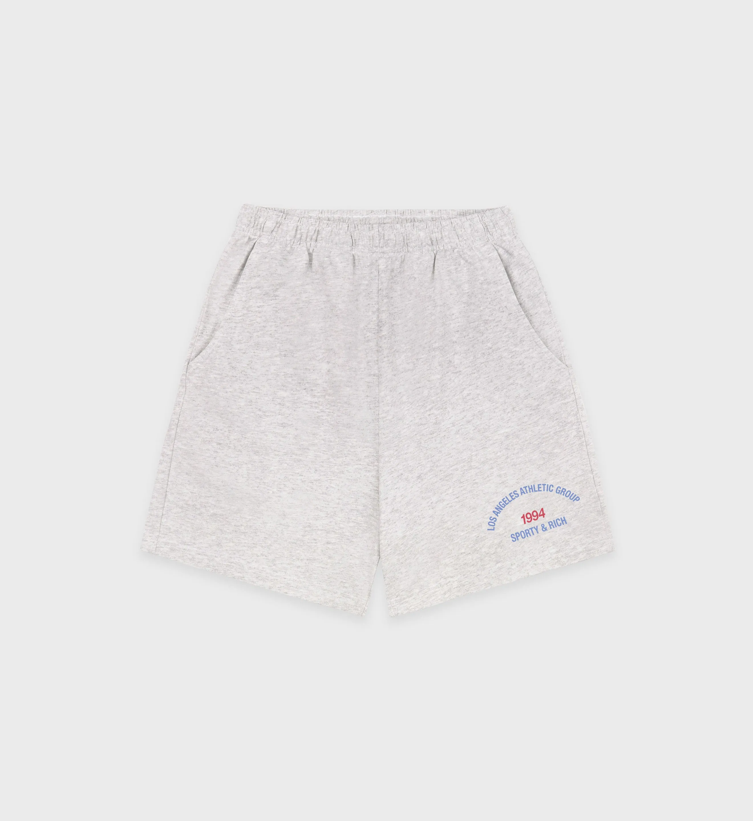 LA Athletic Group Gym Short - Heather Gray/Ocean sold by Sporty and Rich