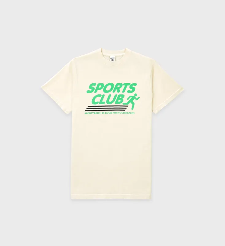 Sports Club T Shirt - Milk sold by Sporty and Rich