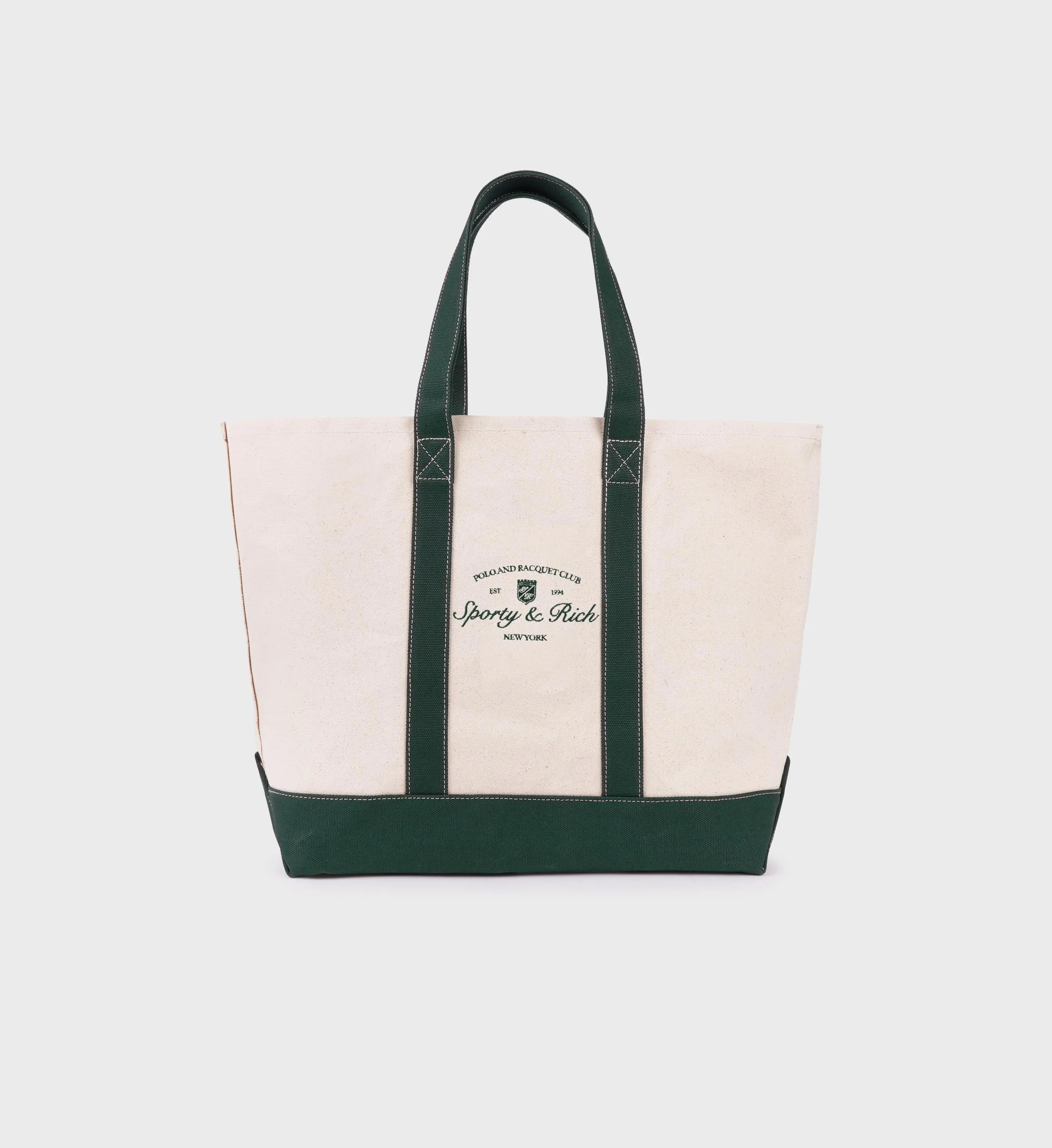 Syracuse Two Tone Tote Bag - Natural/Alpine sold by Sporty and Rich