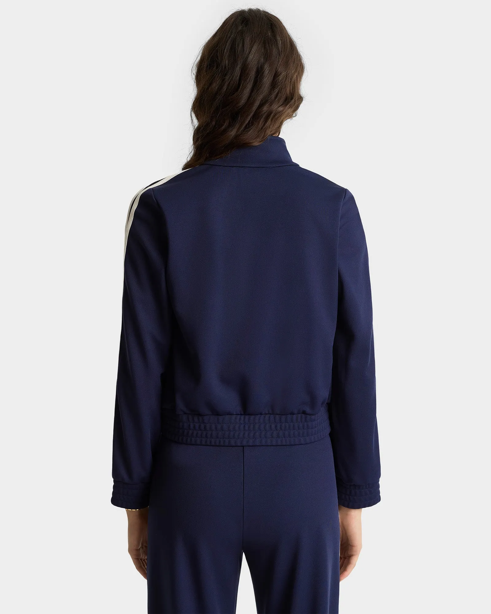 Crown Tennis Track Jacket - Navy/White sold by Sporty and Rich product image thumbnail 4