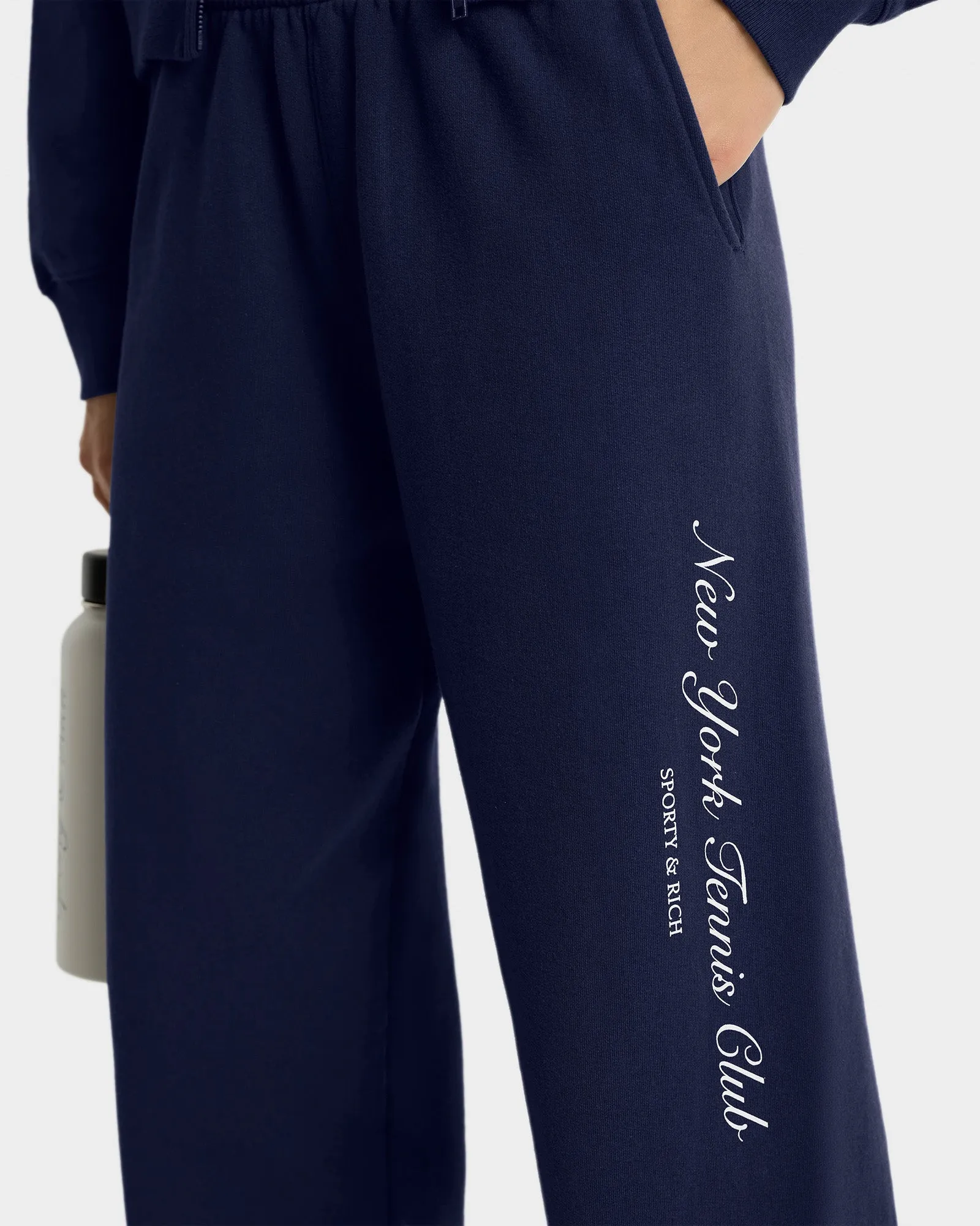 NY Tennis Club Sweatpant - Navy/White sold by Sporty and Rich product image thumbnail 3