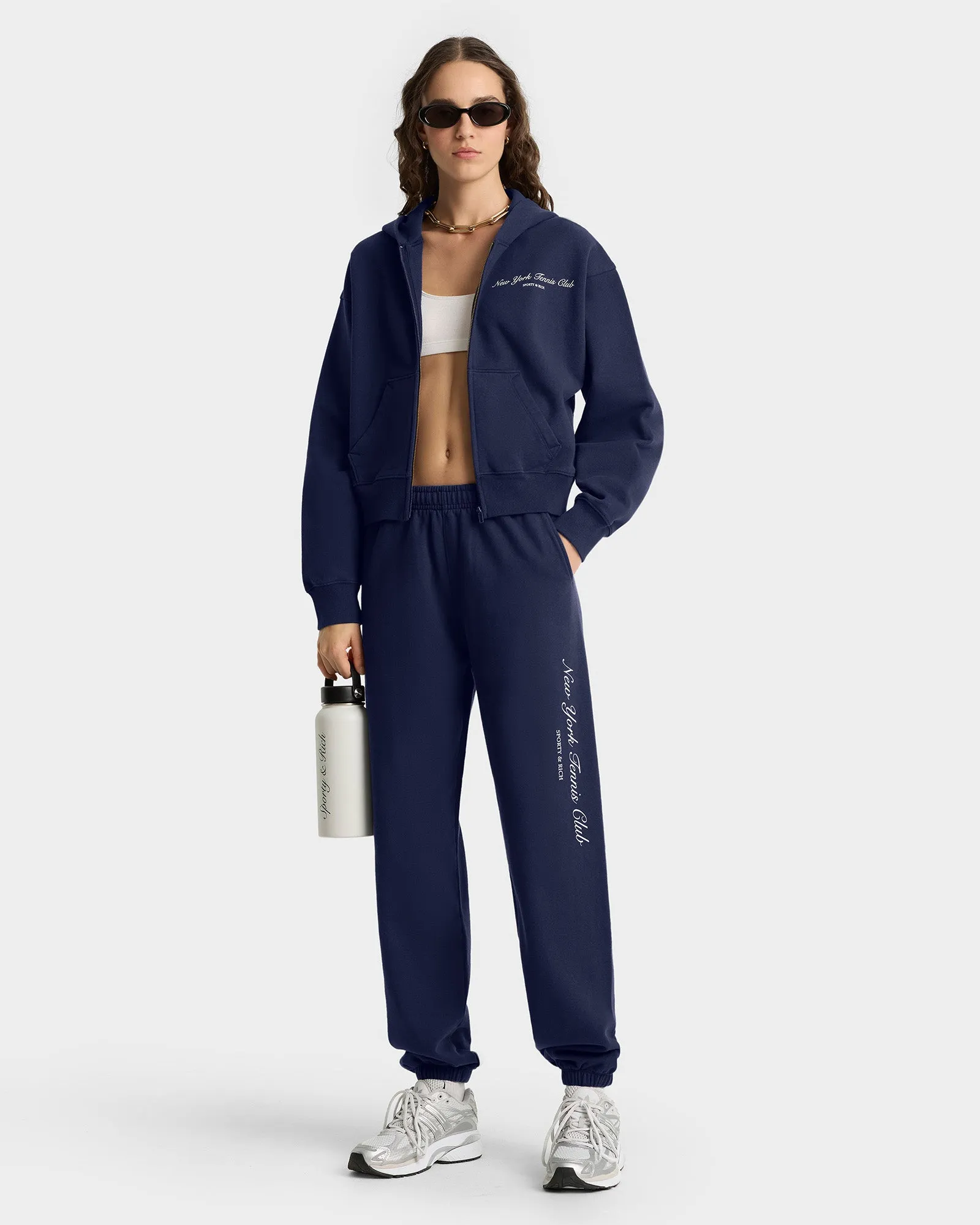 NY Tennis Club Sweatpant - Navy/White sold by Sporty and Rich product image thumbnail 2