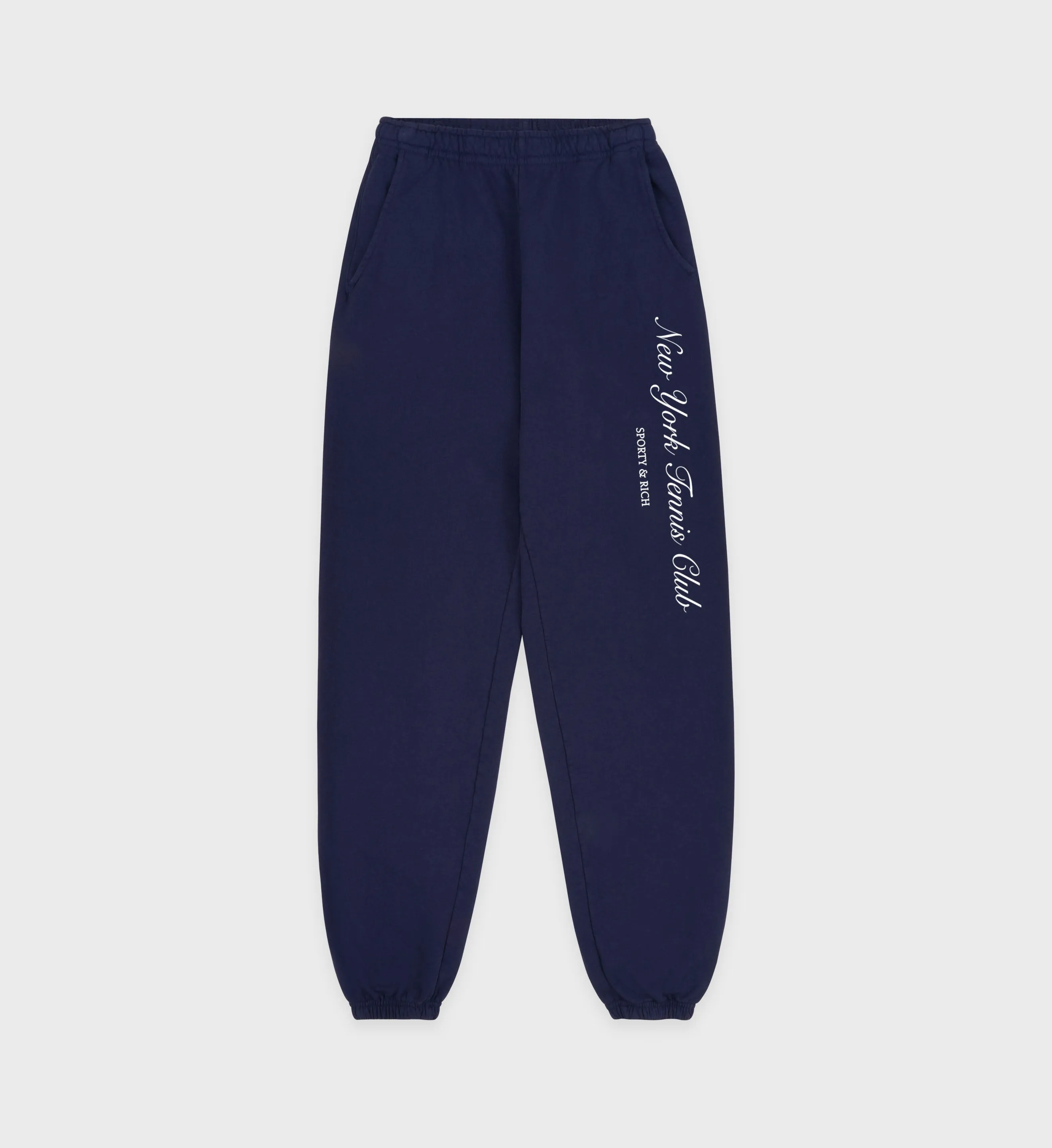 NY Tennis Club Sweatpant - Navy/White sold by Sporty and Rich