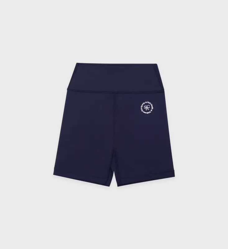 SRHWC Biker Short - Navy/White sold by Sporty and Rich