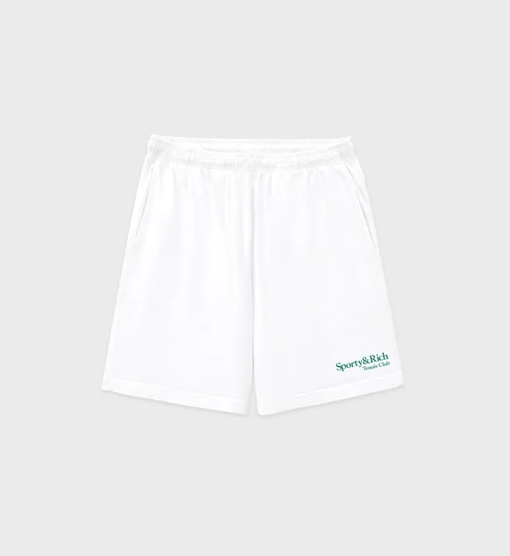 Play Tennis Gym Short - White/Alpine sold by Sporty and Rich