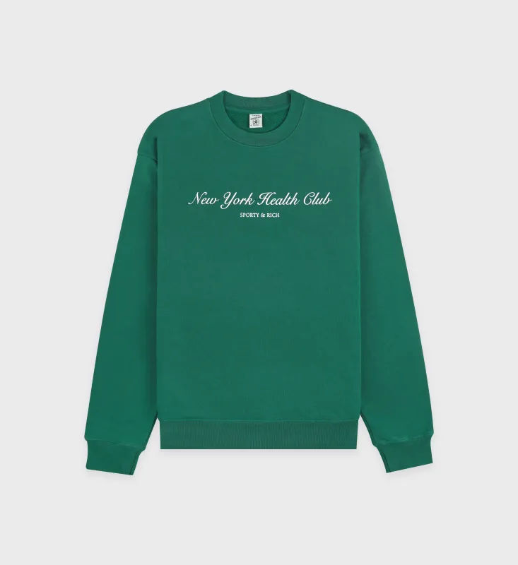 NY Tennis Club Crewneck - Alpine/White sold by Sporty and Rich