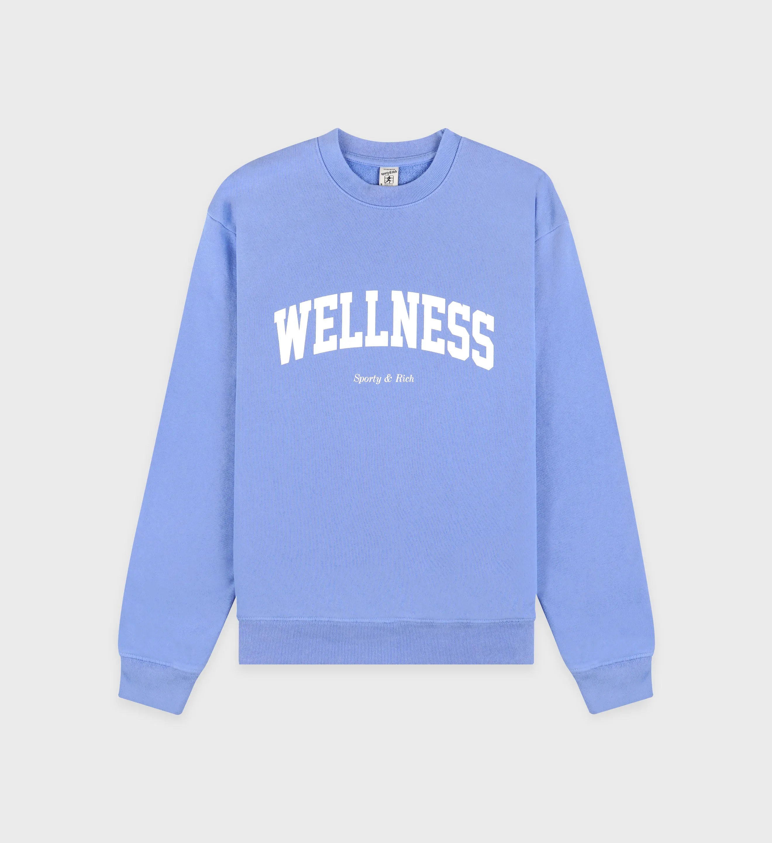 Wellness Ivy Crewneck - Flax blue sold by Sporty and Rich