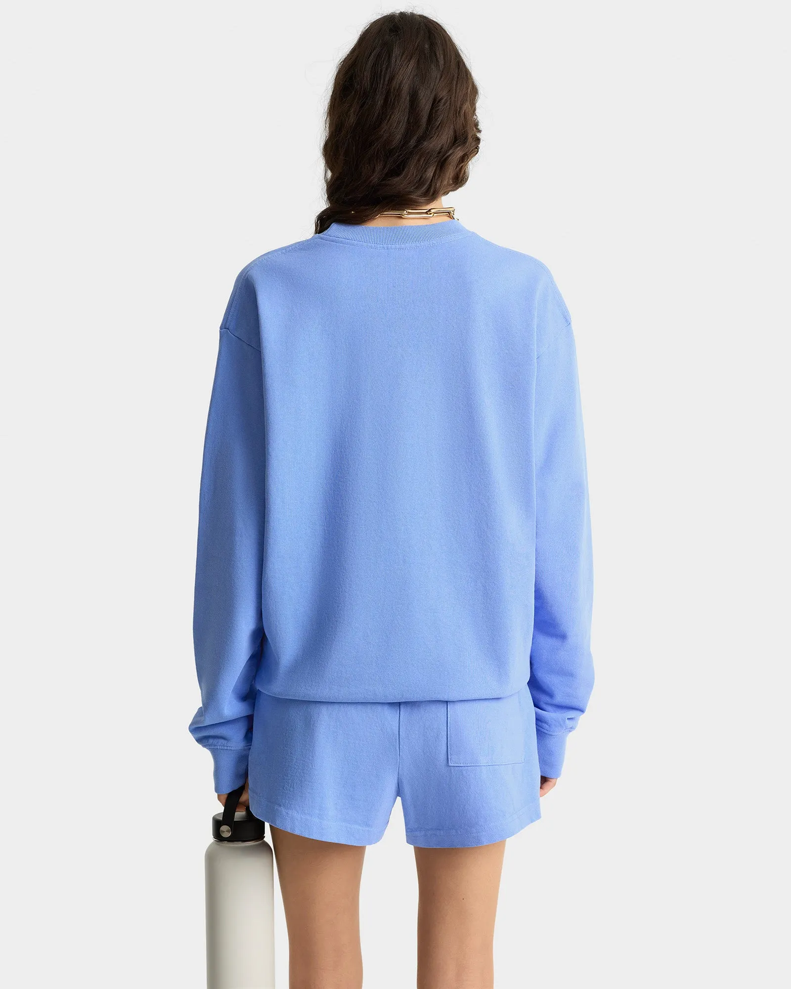 Wellness Ivy Crewneck - Flax blue sold by Sporty and Rich product image thumbnail 5