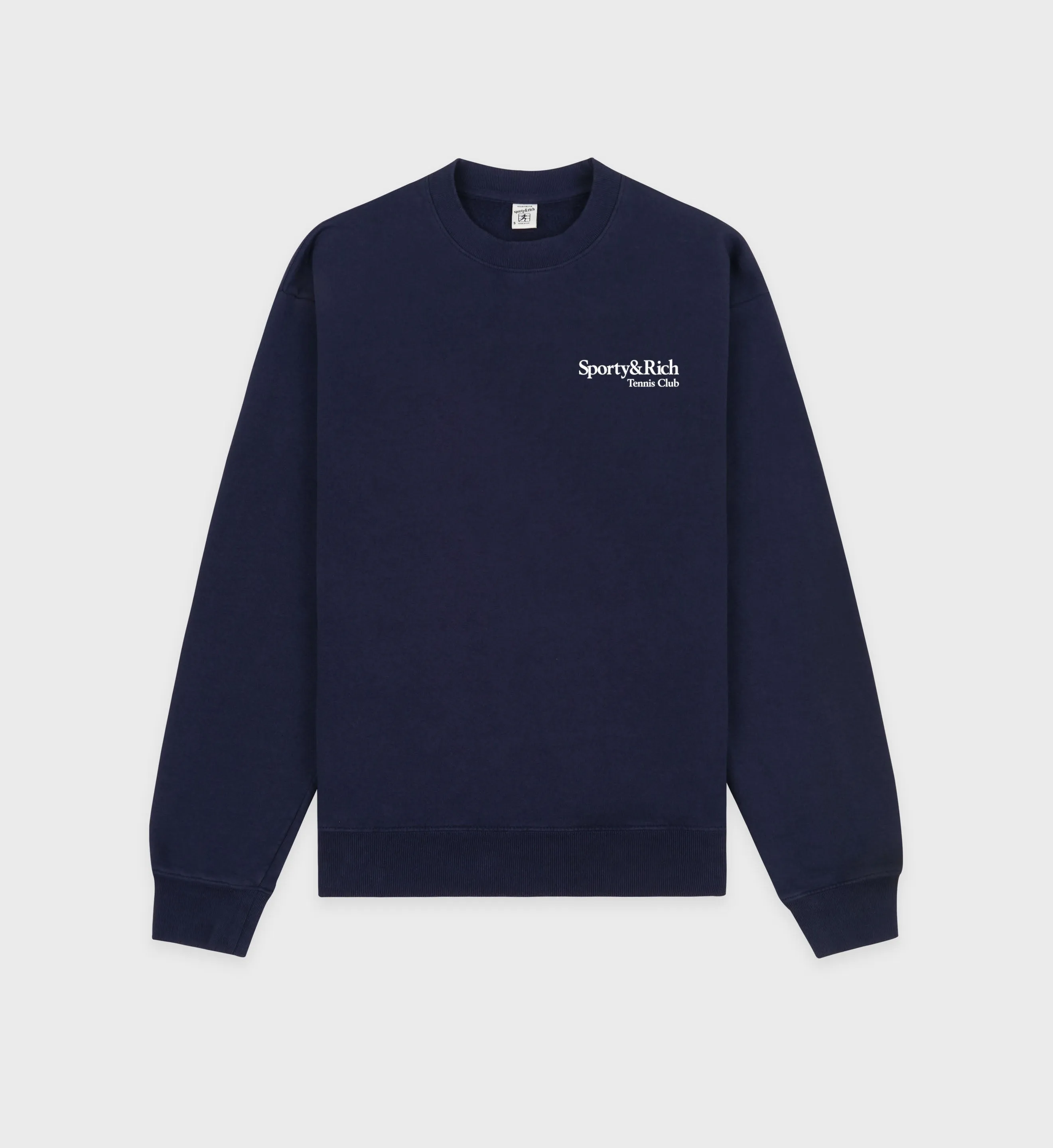 Play Tennis Crewneck - Navy/White sold by Sporty and Rich