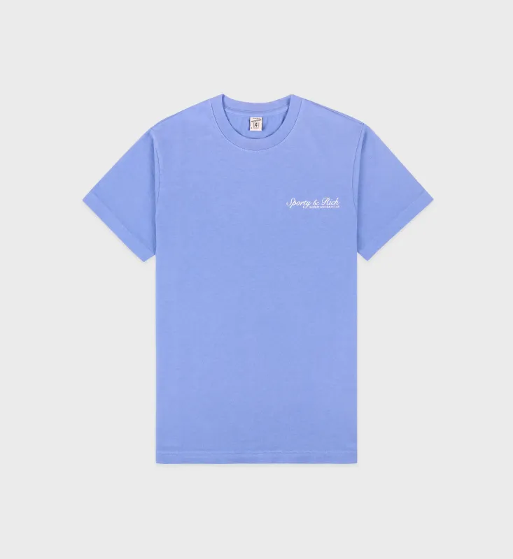 Syracuse T-Shirt - Flax blue sold by Sporty and Rich
