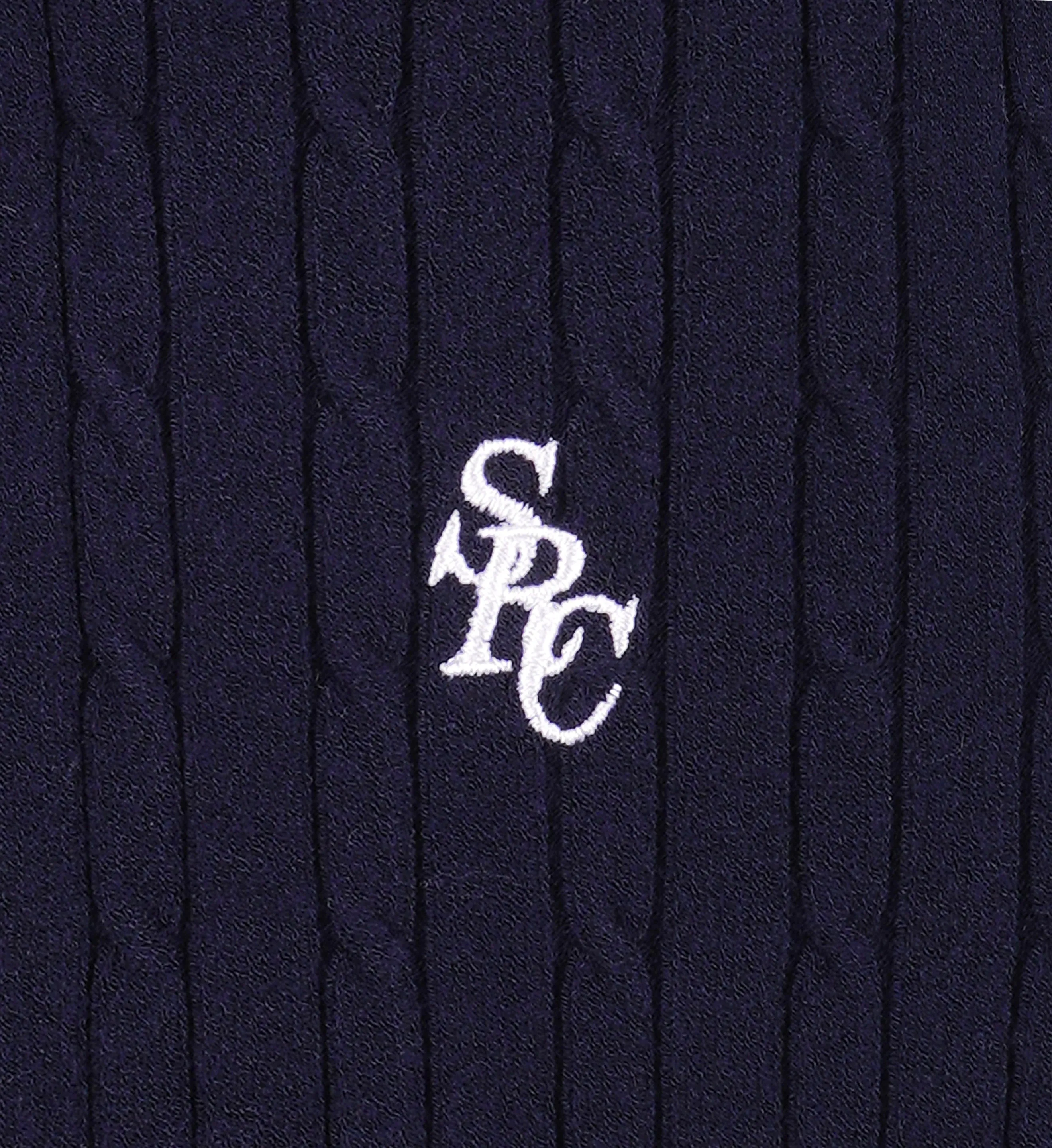 SRC Mini Cable Polo - Navy/White sold by Sporty and Rich product image thumbnail 3