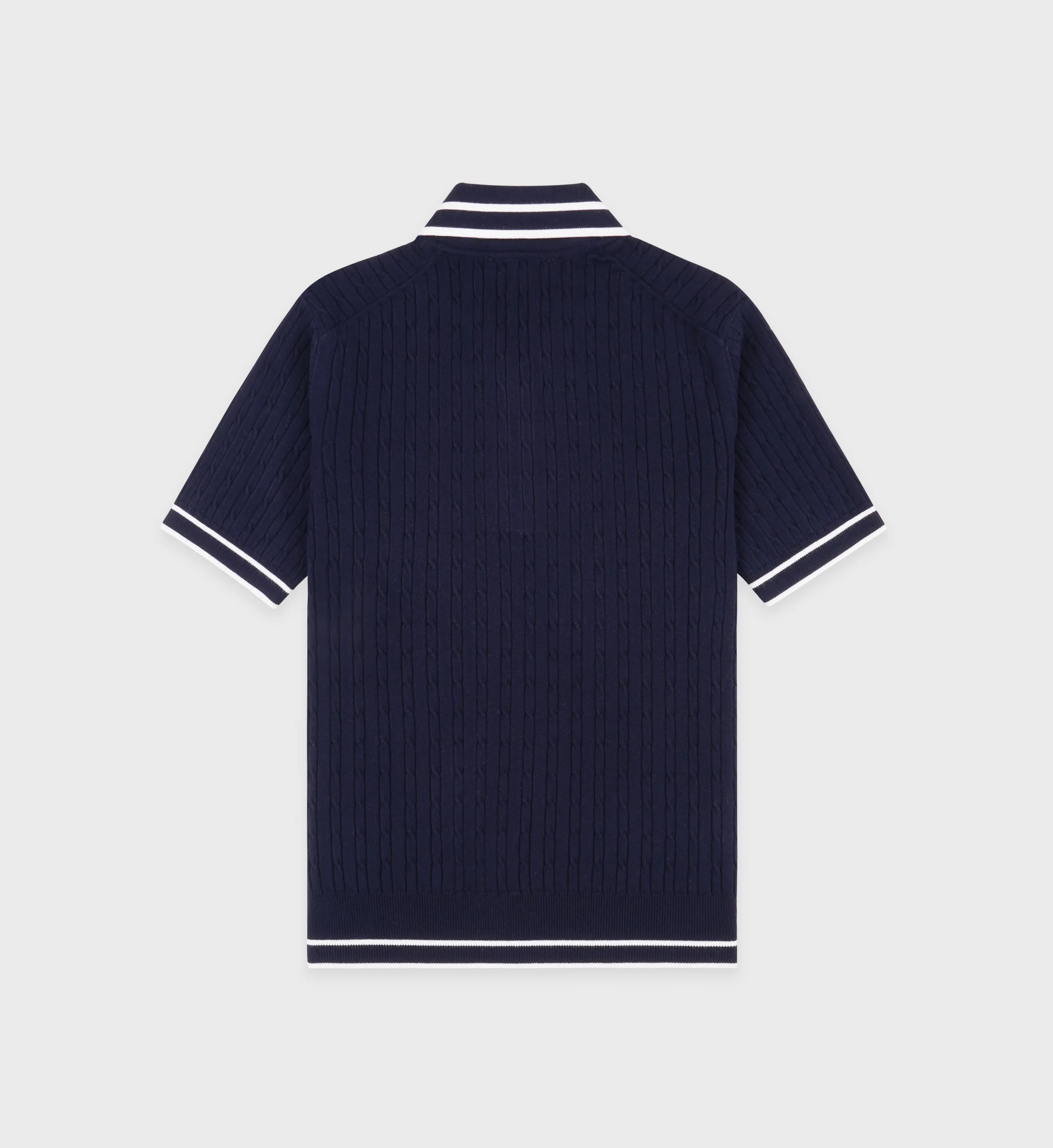 SRC Mini Cable Polo - Navy/White sold by Sporty and Rich product image thumbnail 2